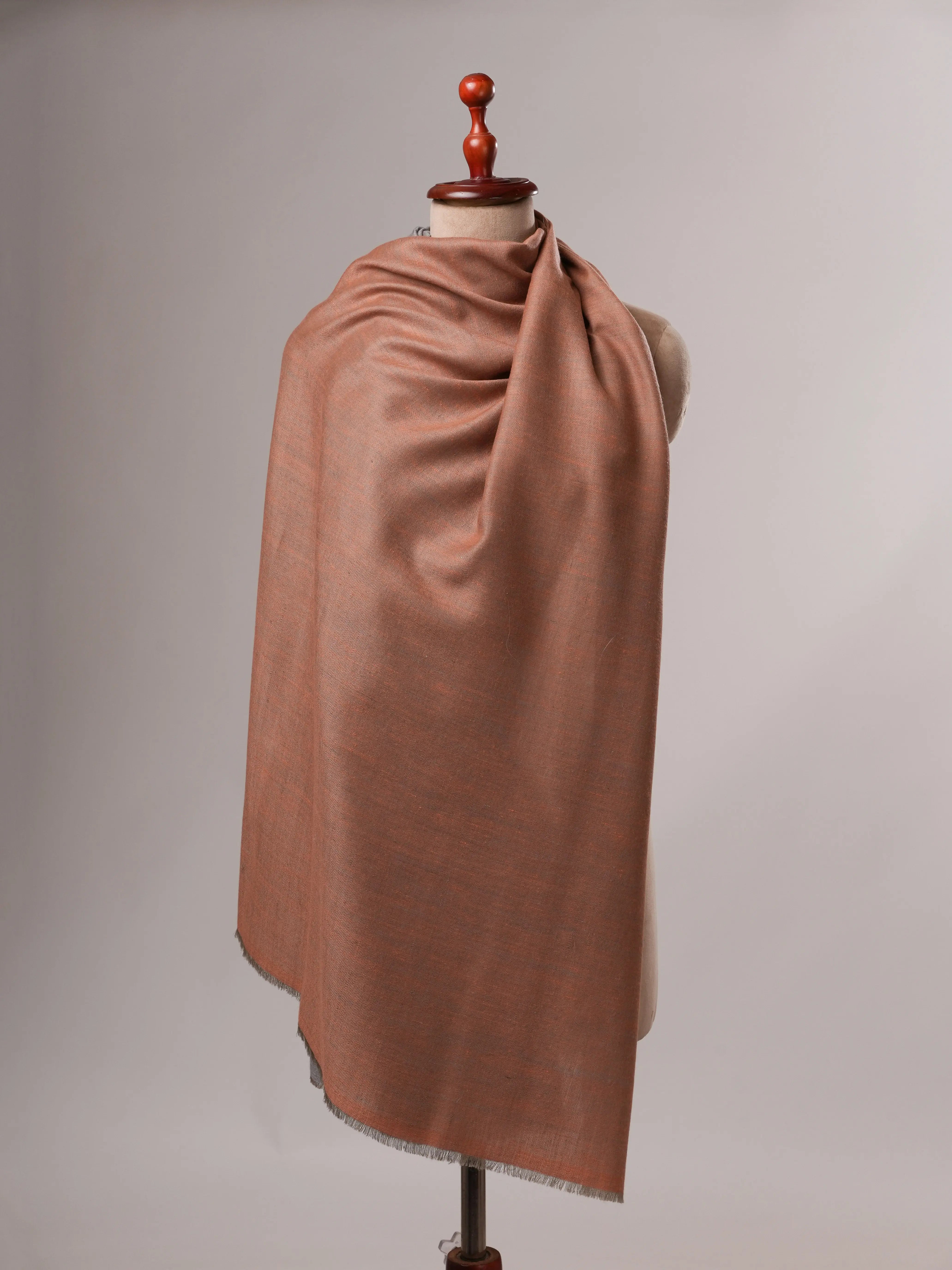 Featherlight Dual Tone Pure Pashmina Shawl, Artisan Crafted Shahkaar