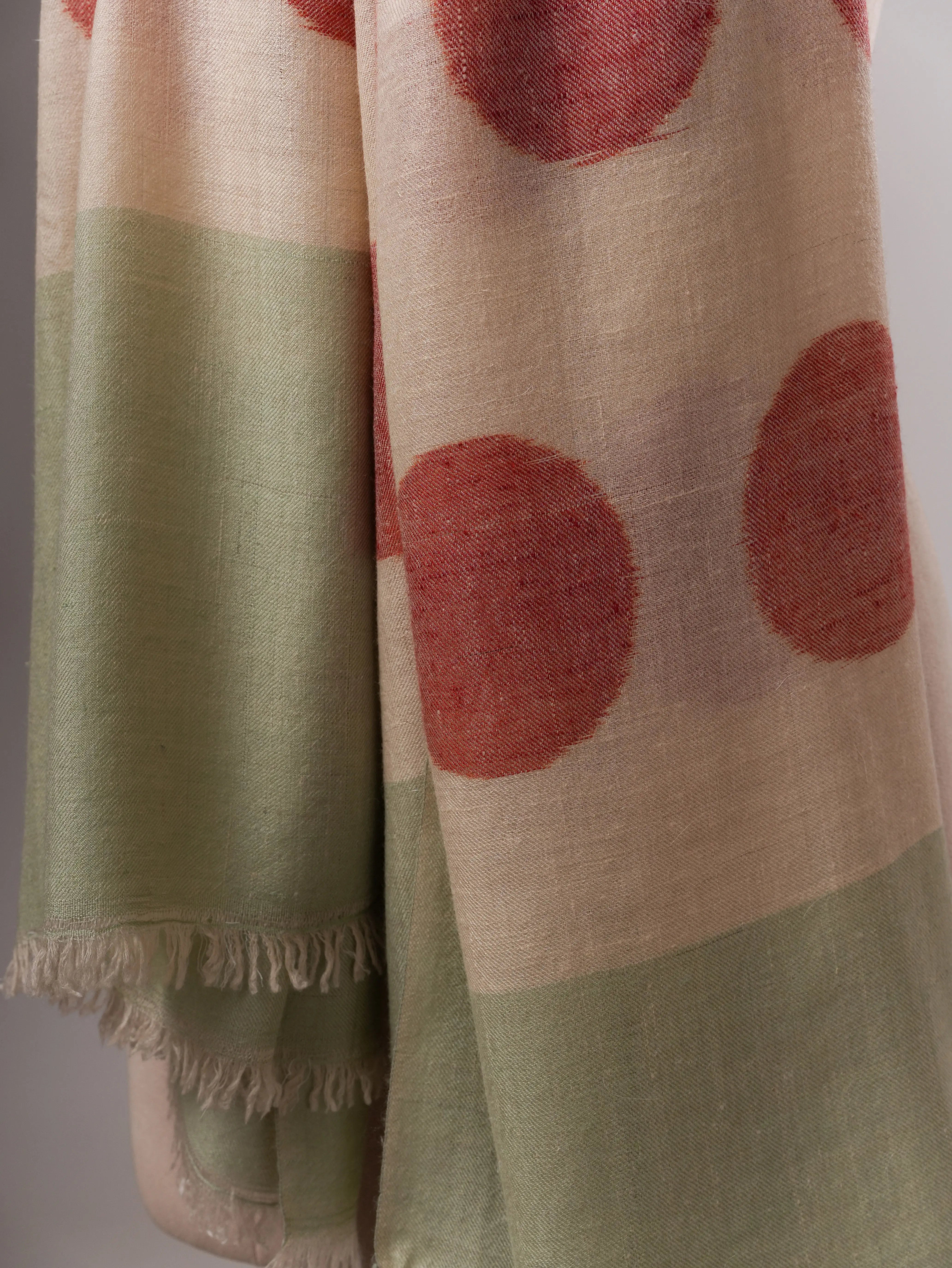 Handwoven Pashmina Shawl with Circular Ikat Weaving Shahkaar