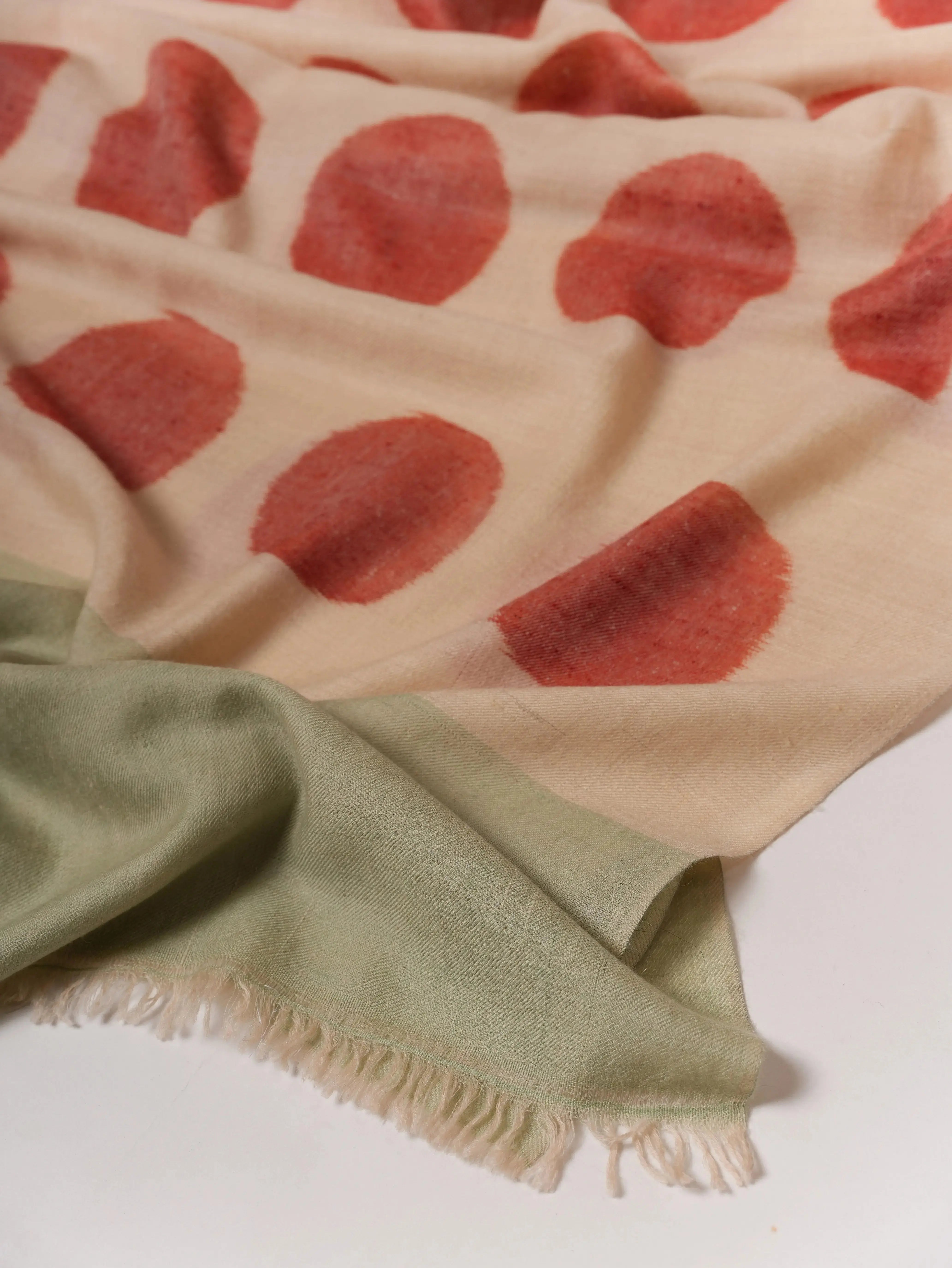 Handwoven Pashmina Shawl with Circular Ikat Weaving Shahkaar