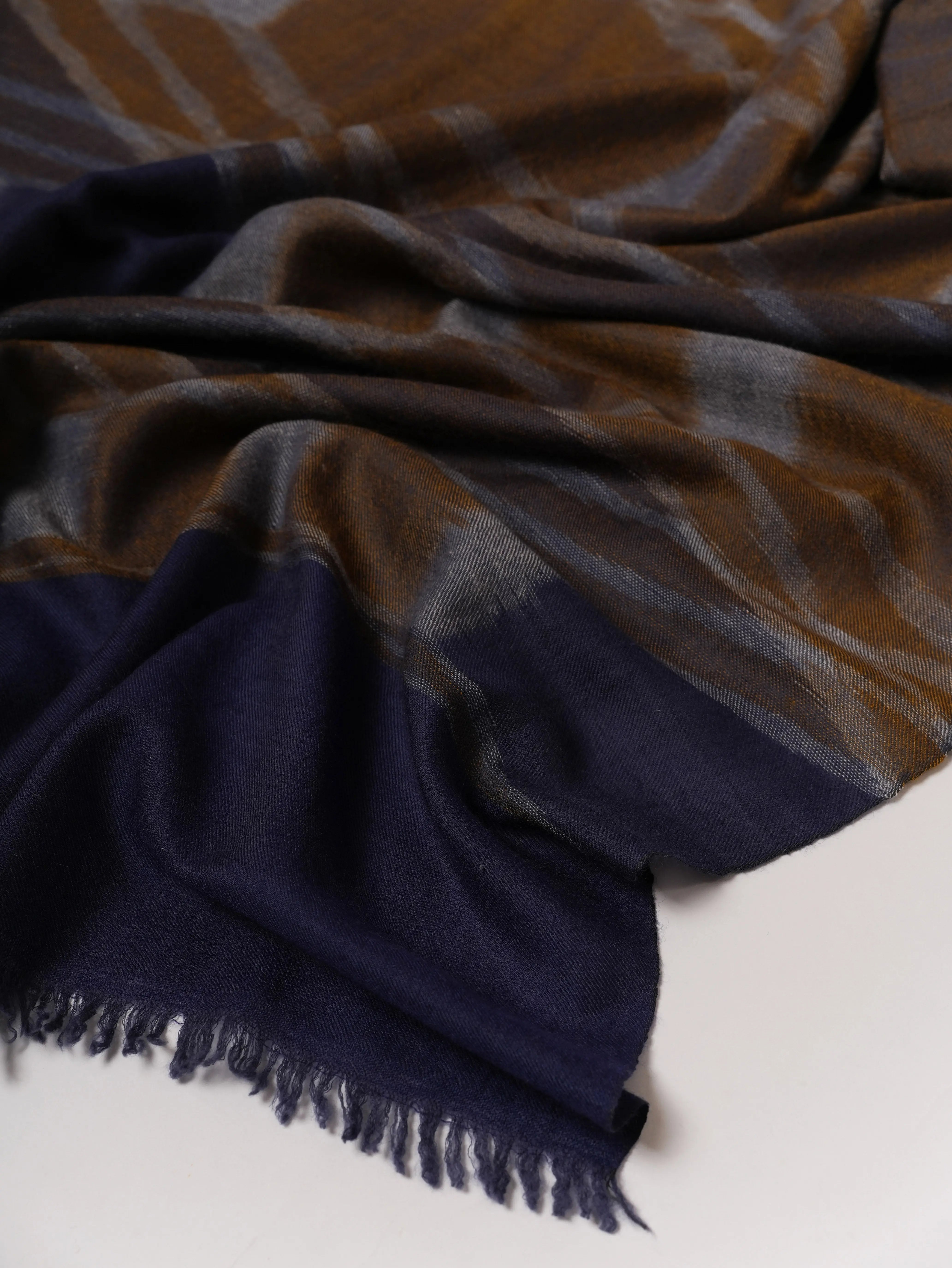 Contemporary Ikat Featherlight Pashmina Shawl Shahkaar