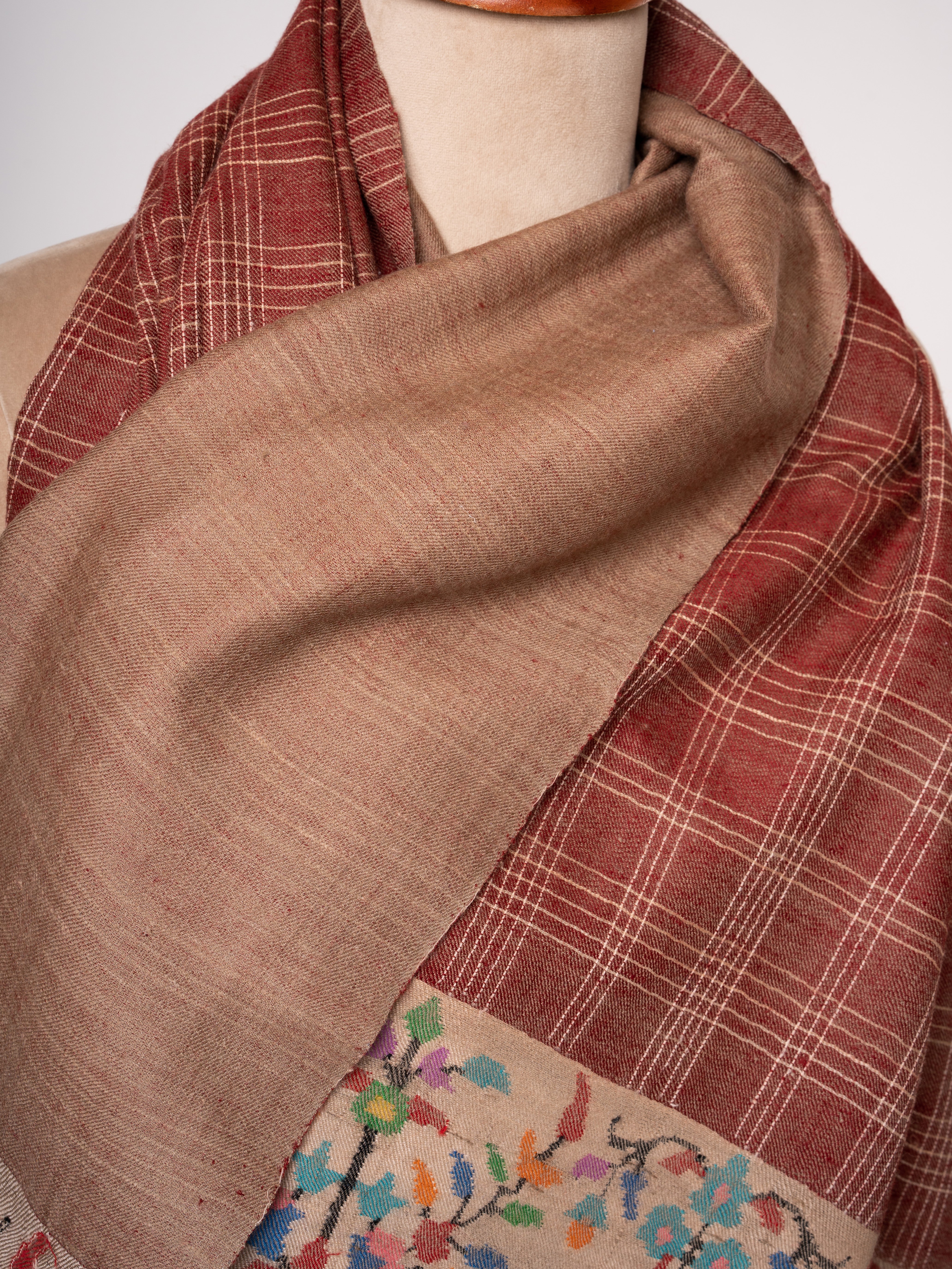 Dual Tone Kani Pashmina Shawl Soft Handwoven Cashmere by Shahkaar