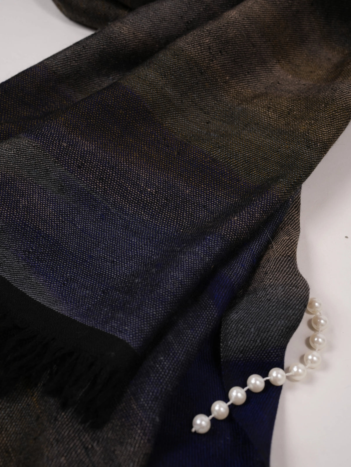 Handwoven Authentic Pashmina Shawl with Ikat Weave