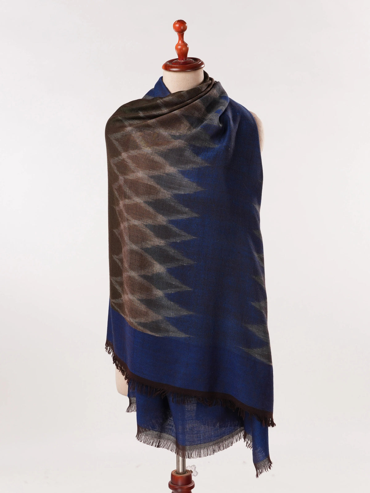 Ikat Handwoven Pure Pashmina Shawl