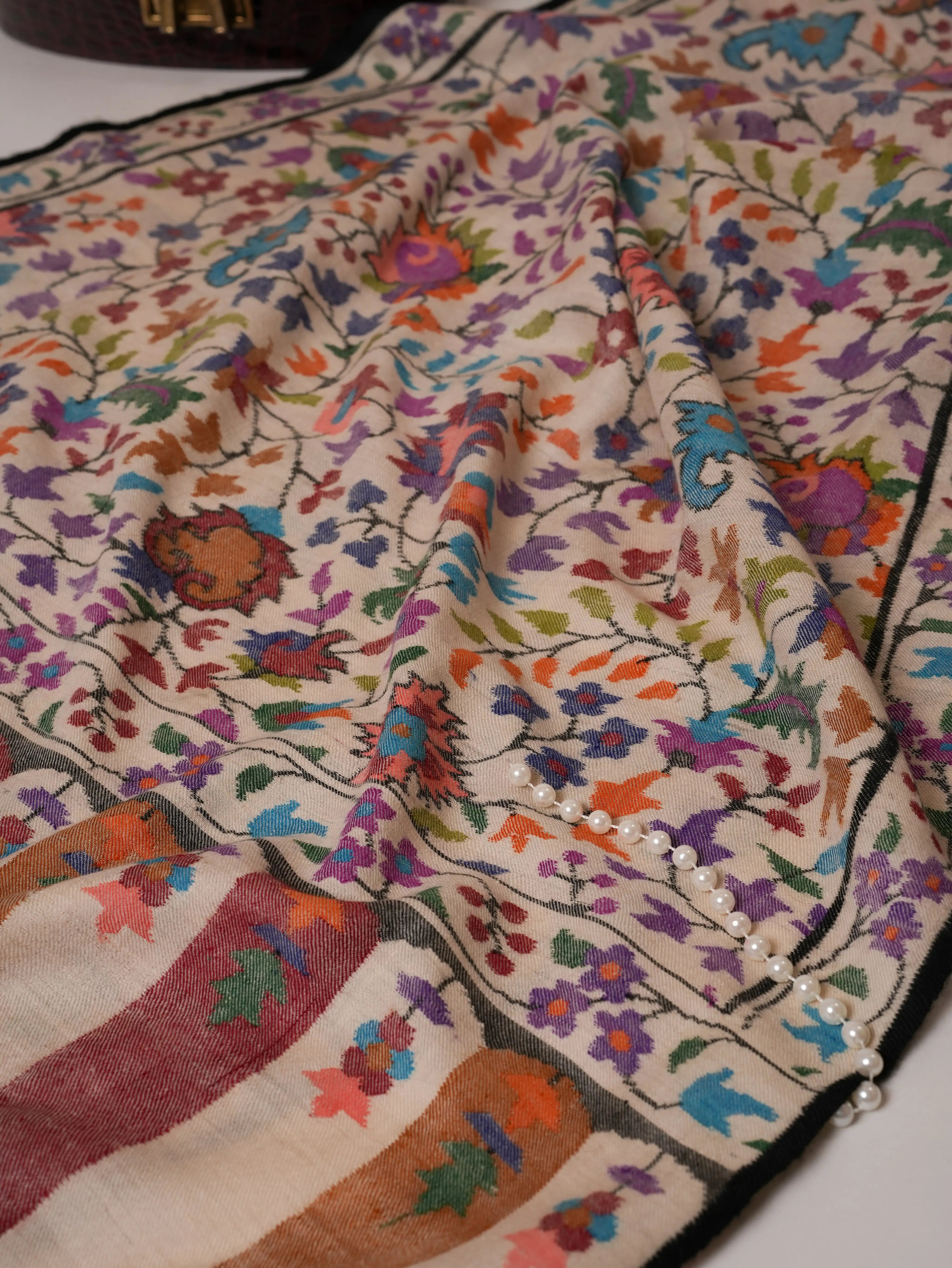 Floral Handwoven Kani Pashmina Shawl Shahkaar Global