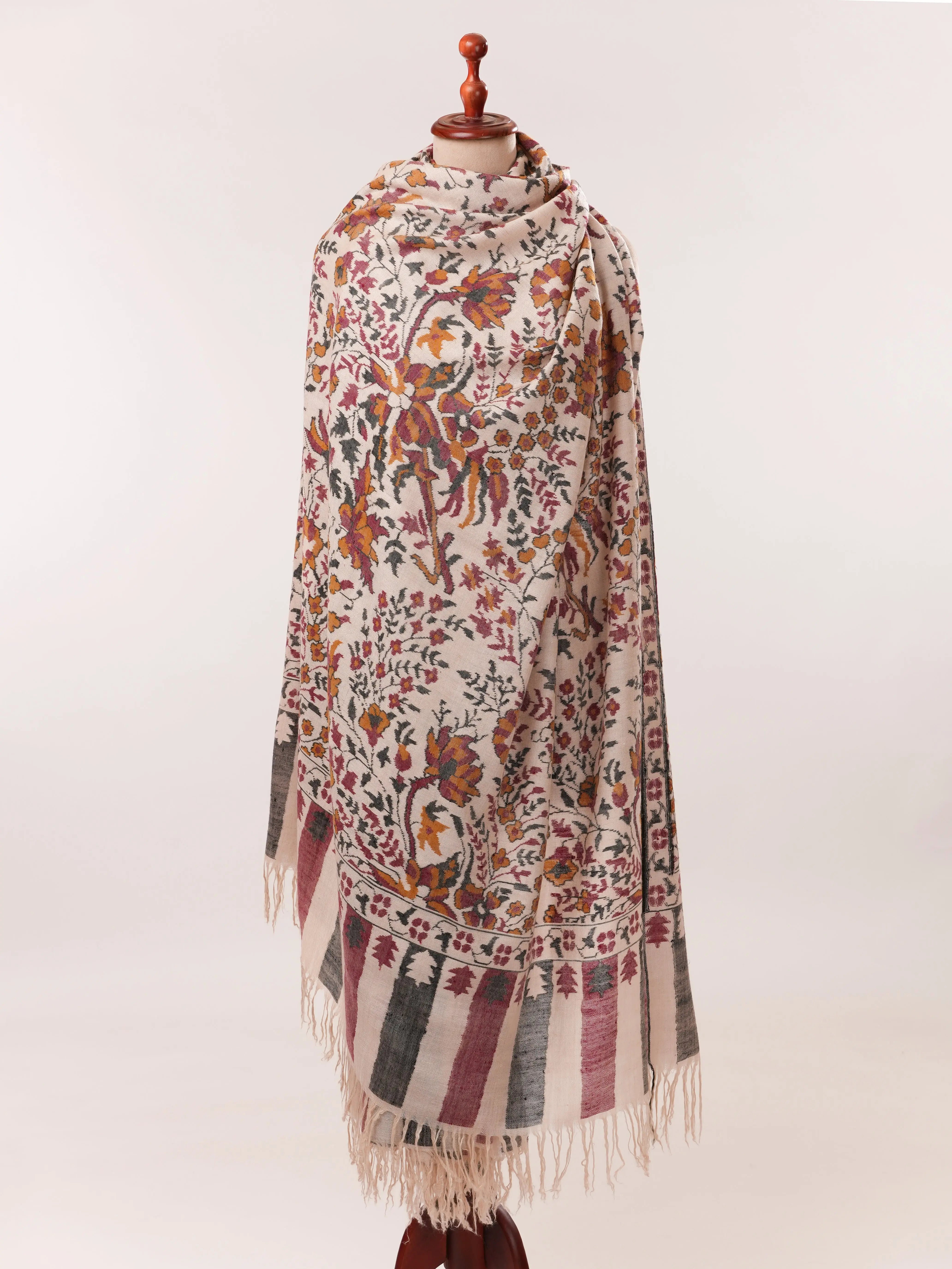 Oversized Kashmiri Handwoven Kani Pure Pashmina Shawl Shahkaar.com
