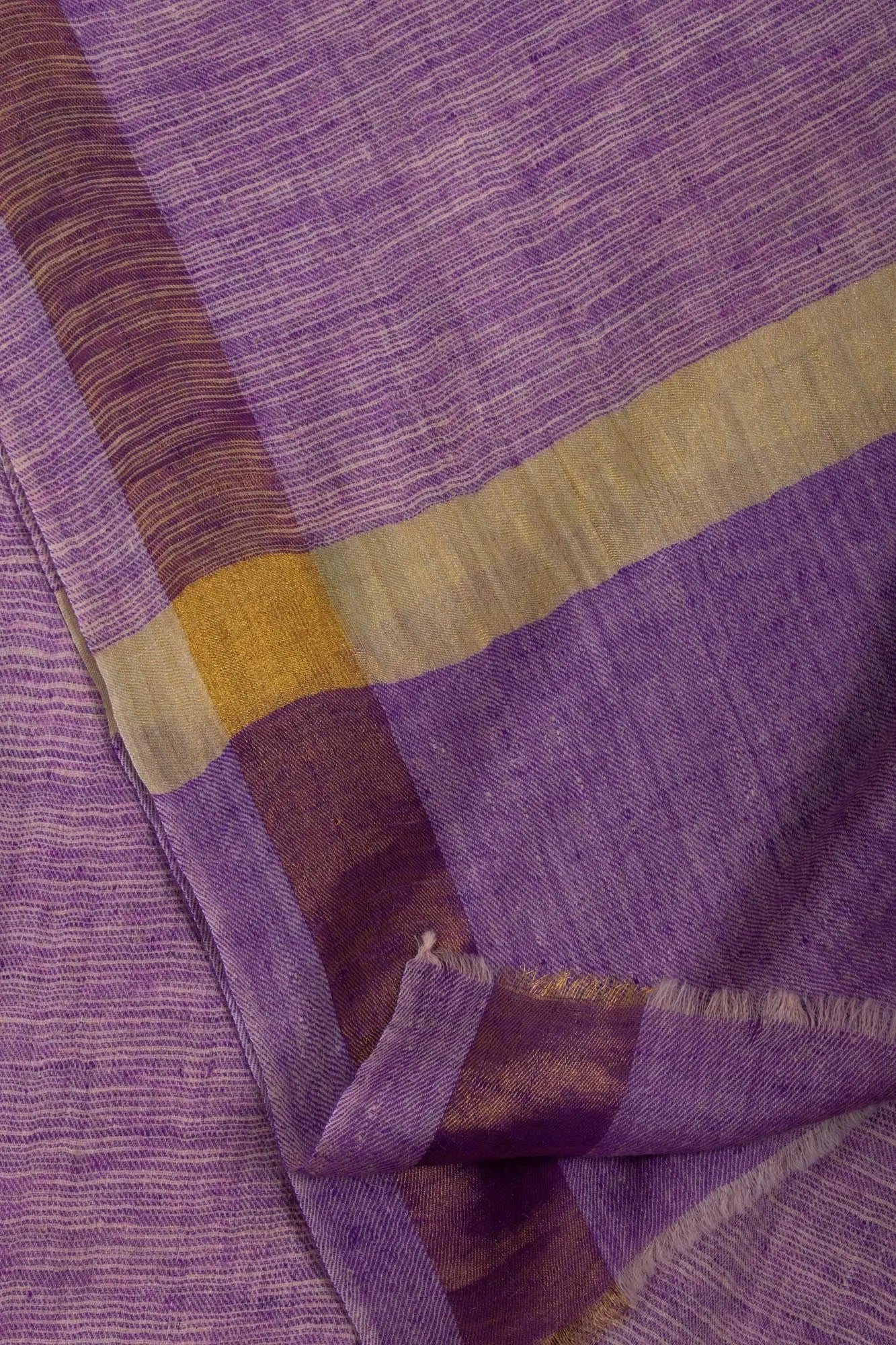 Zari Ikat Purple Pashmina Wrap - CHHATAK Shahkaar