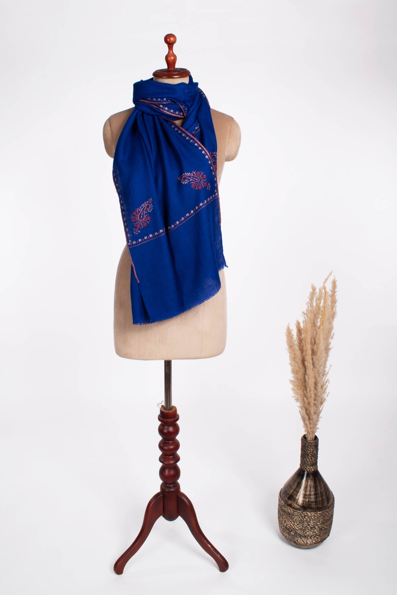 Sciarpa leggera in cashmere blu reale - HOPE
