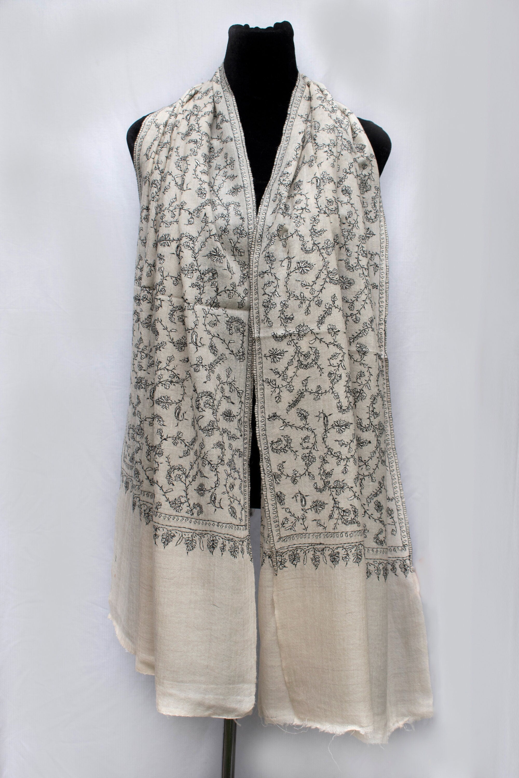 DER TOLLE WINTERSALE Sozni Pure Pashmina Schal Kaschmir Wickeltuch Jali, handgewebt, handgewebt, handbestickt