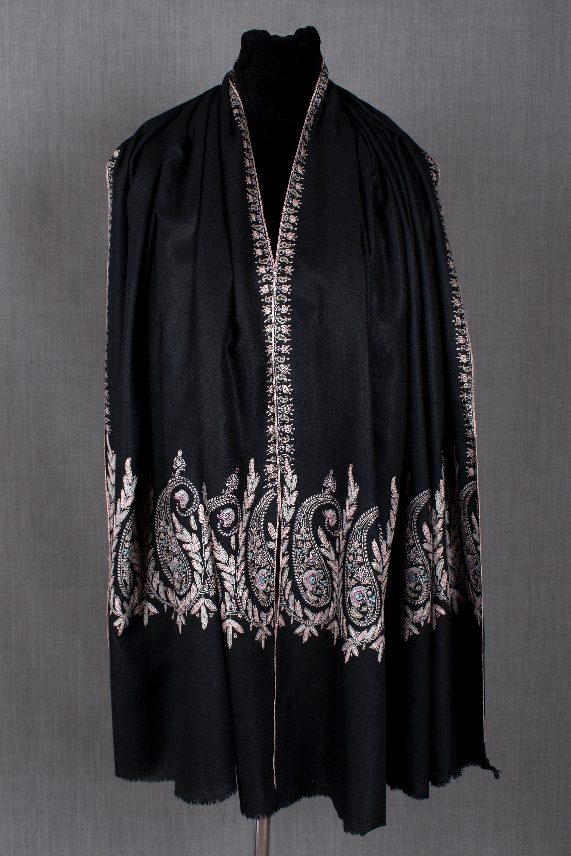 Mahnoor Kashmiri Palla Shawl, Pure Pashmina Handwoven Wrap, Woman, 40x80"