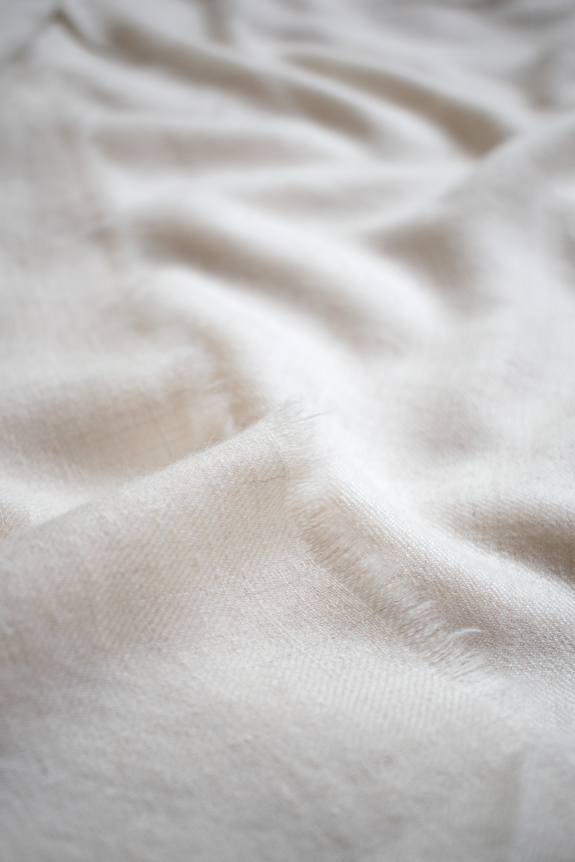 Handwoven Natural Off White Pashmina Fabric | Pure Cashmere Handloom Textile | Lightweight Soft Material | Luxury Fabric Sewing & Crafting Shahkaar