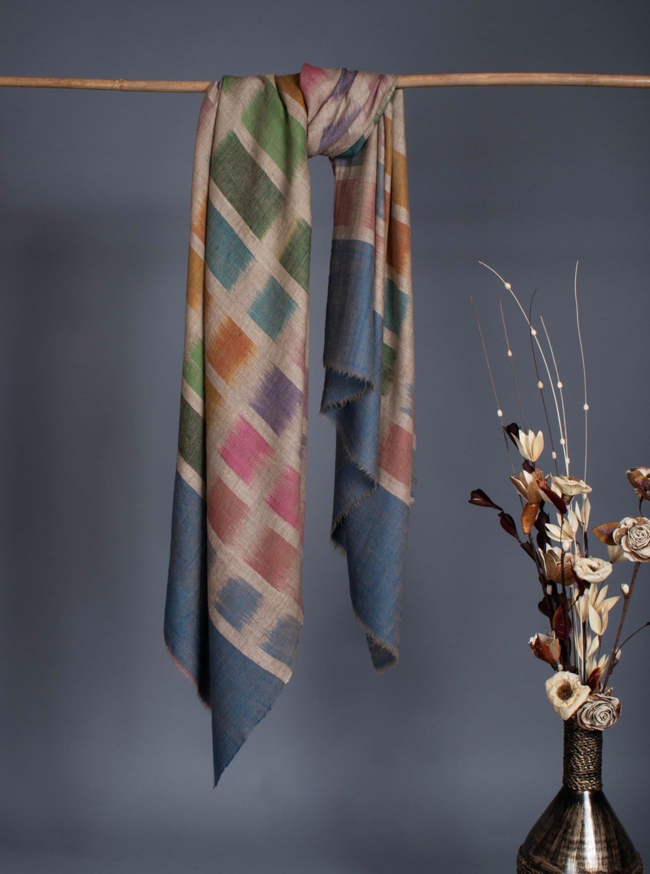 12 colori Fine artistico Ikat Pashmina - Cuttack