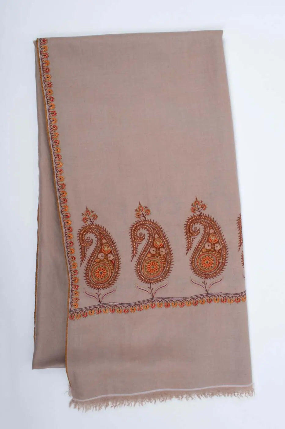 Dorukha Embroidery using Mulberry Silk On Pashmina - DAL Shahkaar