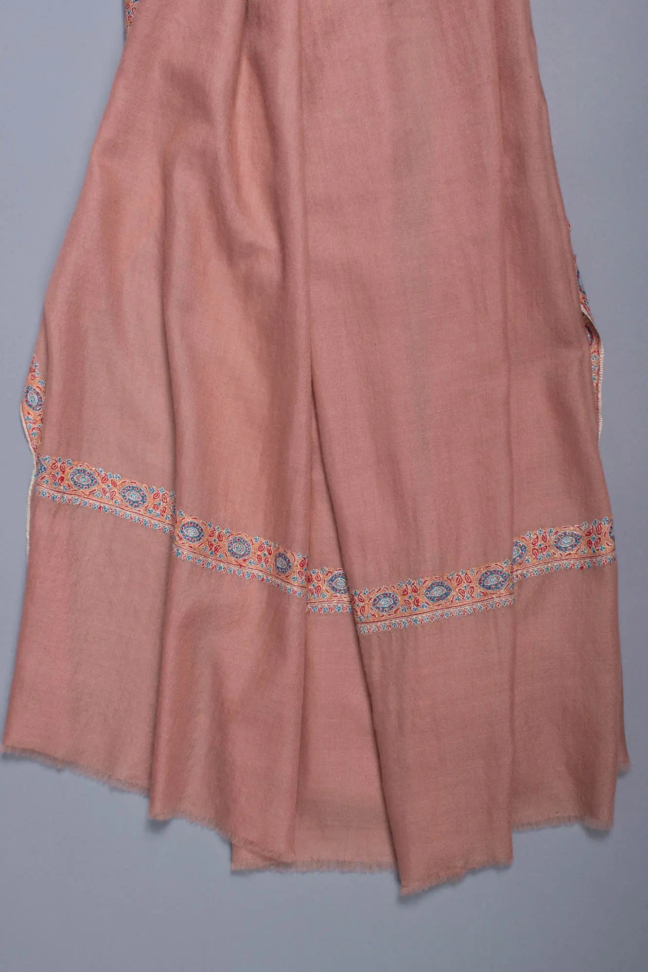 Floral Pink Kashmiri Pashmina Shawl - CARTMEL Shahkaar