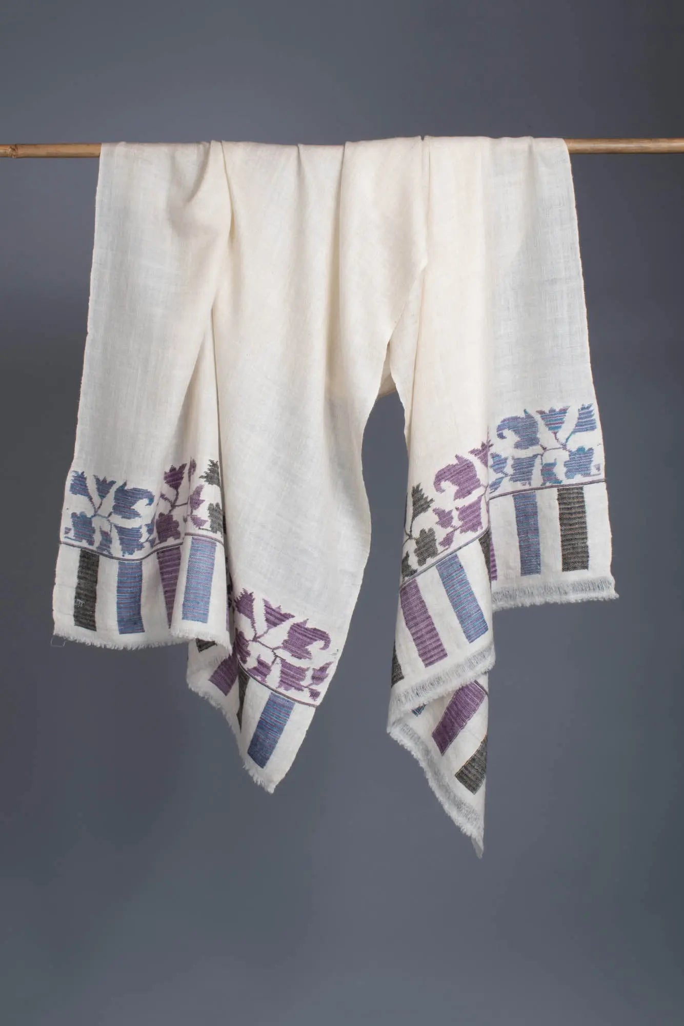 Ivory Kani Pashmina Scarf - SINTRA Shahkaar