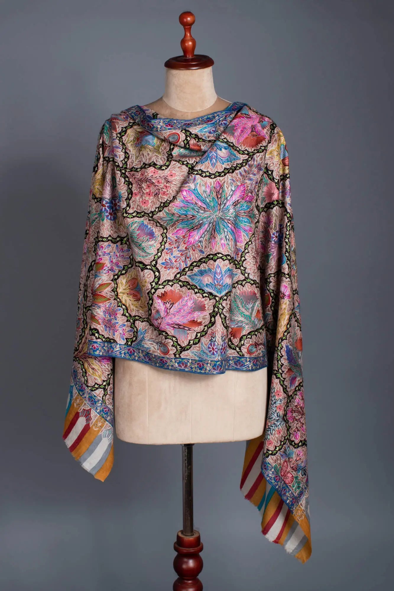 Kalamkari Pashmina Scarf - DOMALI Shahkaar