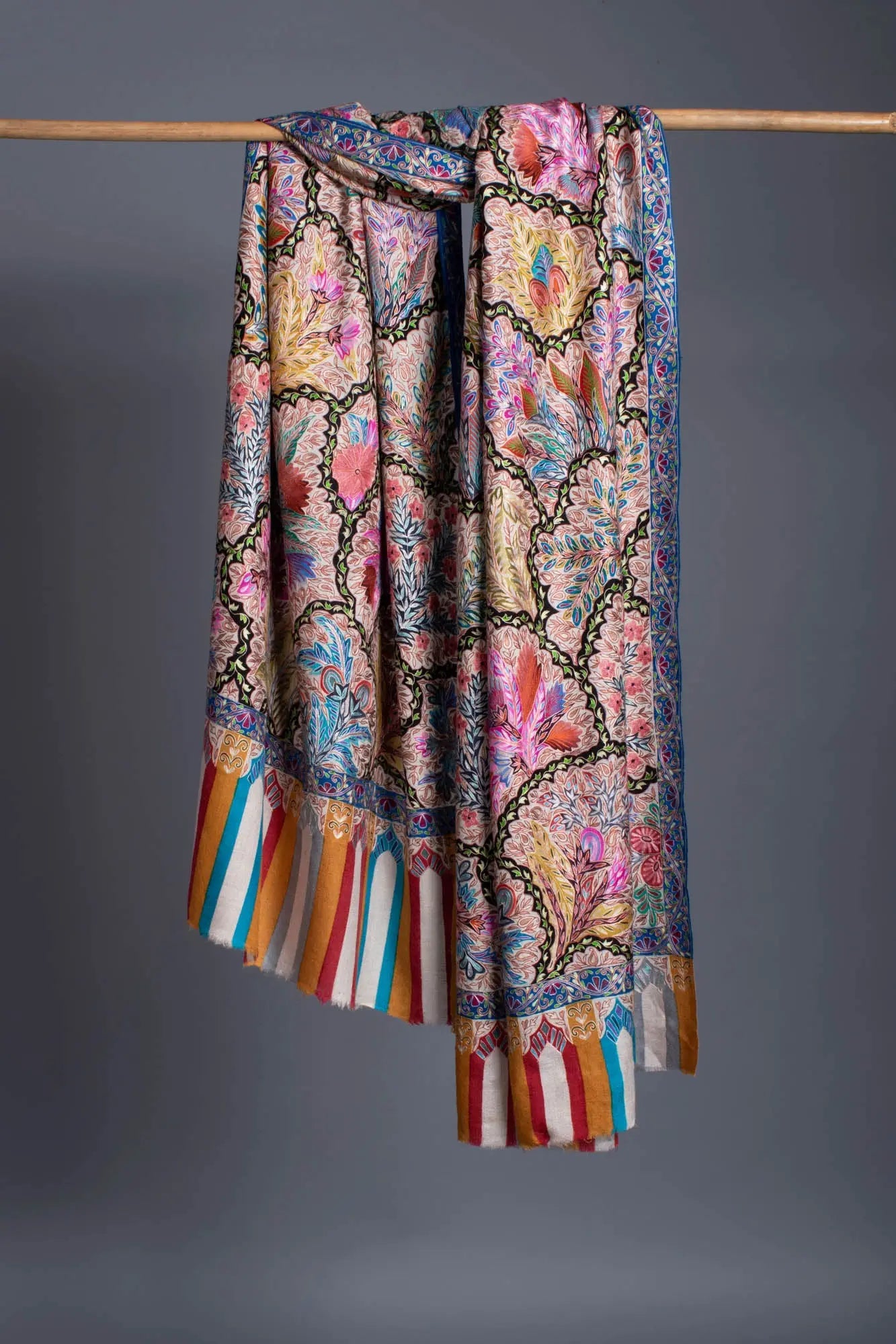 Kalamkari Pashmina Scarf - DOMALI Shahkaar