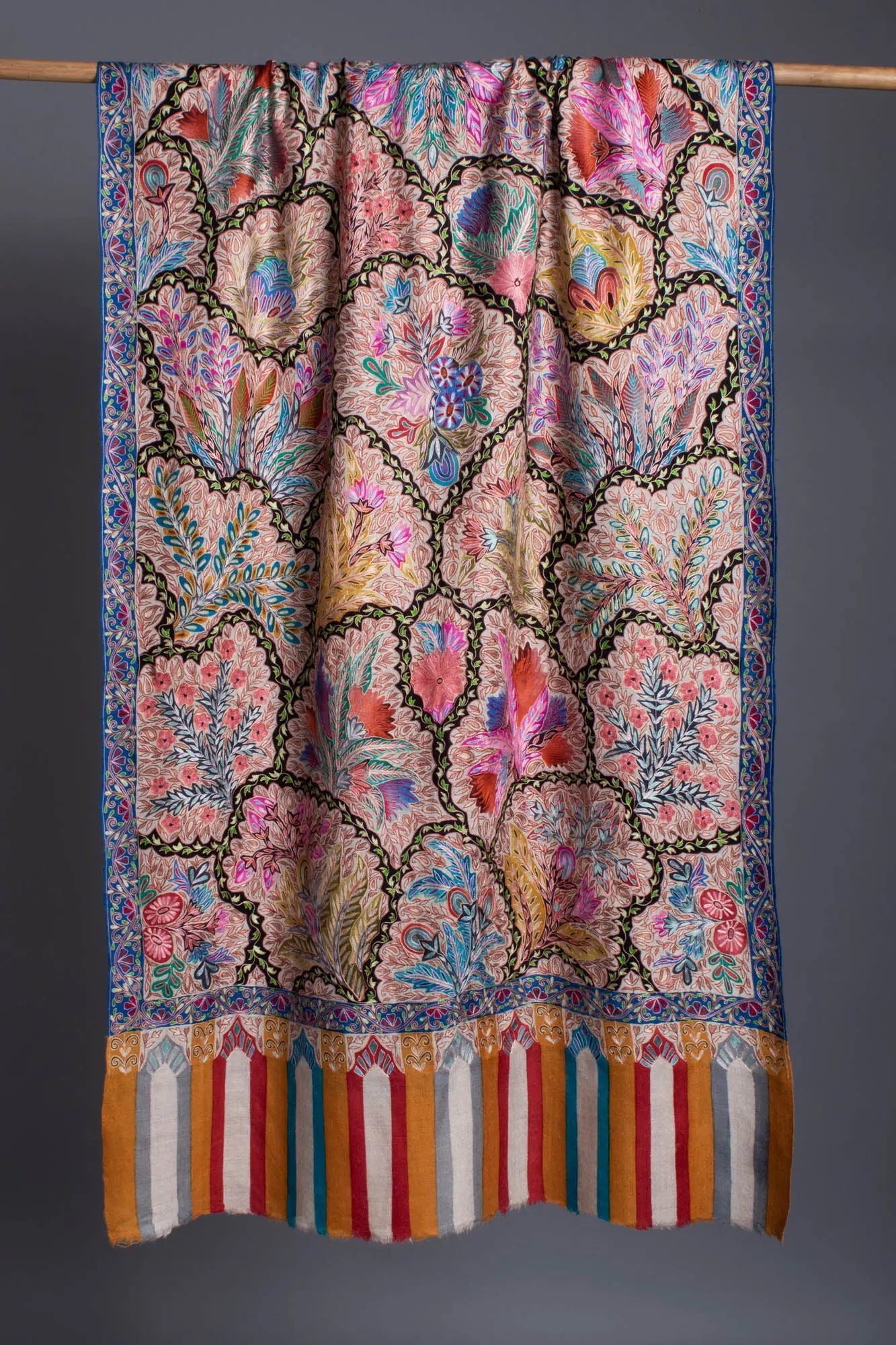 Kalamkari Pashmina Scarf - DOMALI Shahkaar