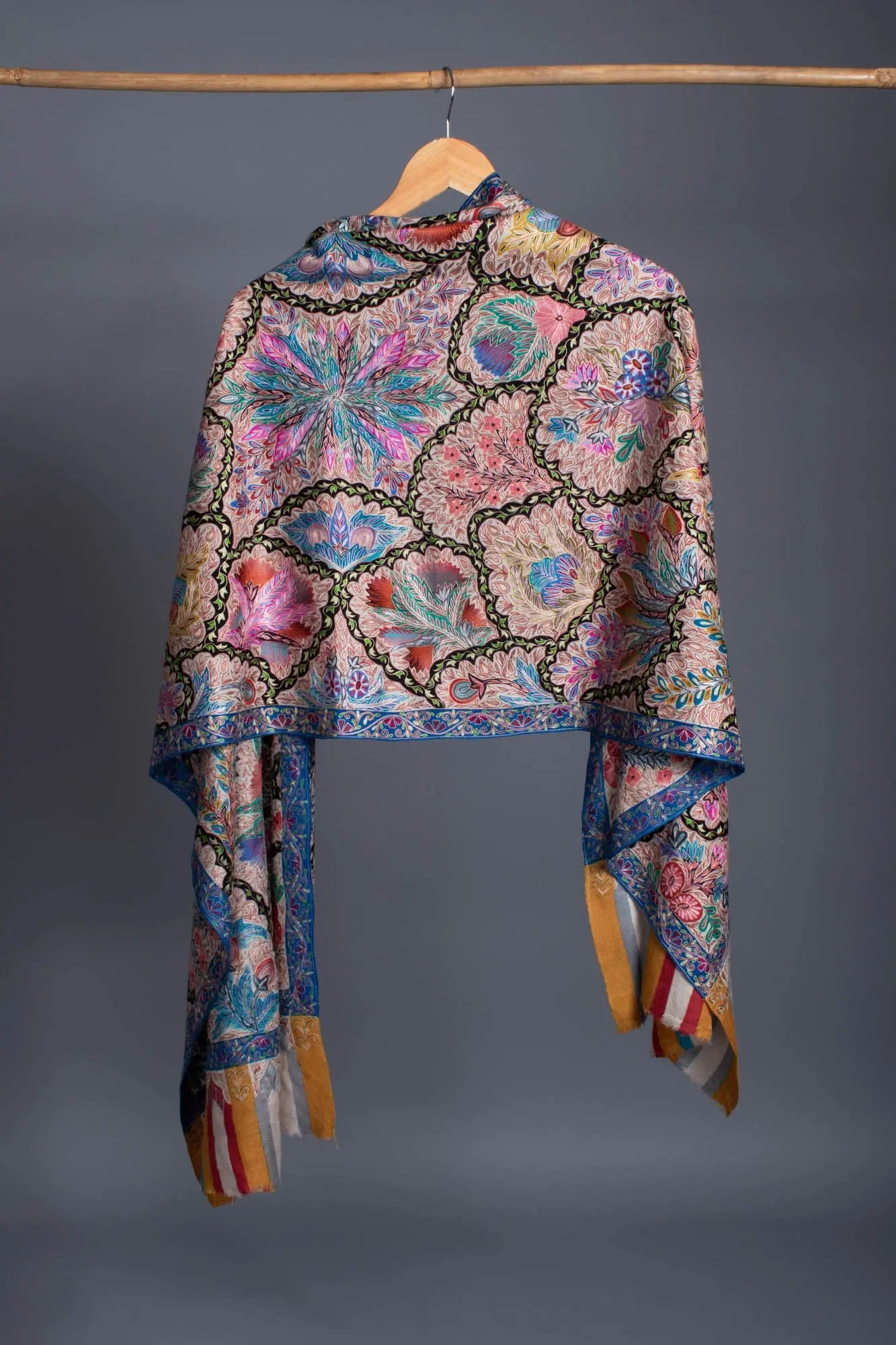 Kalamkari Pashmina Scarf - DOMALI Shahkaar