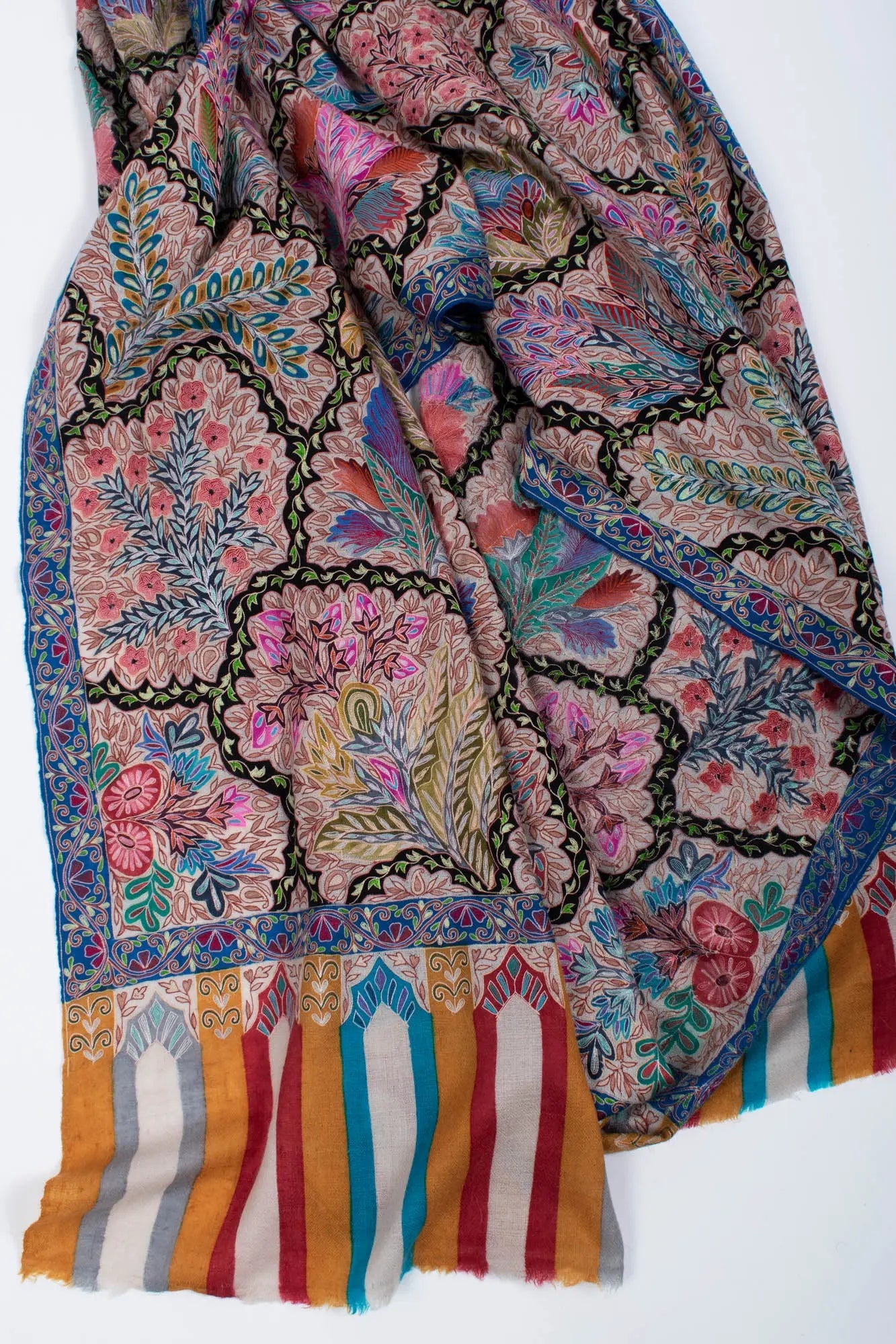 Kalamkari Pashmina Scarf - DOMALI Shahkaar