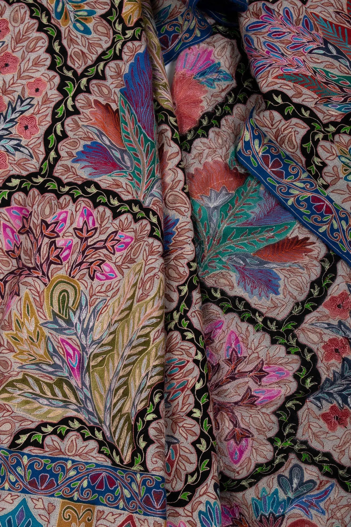 Kalamkari Pashmina Scarf - DOMALI Shahkaar