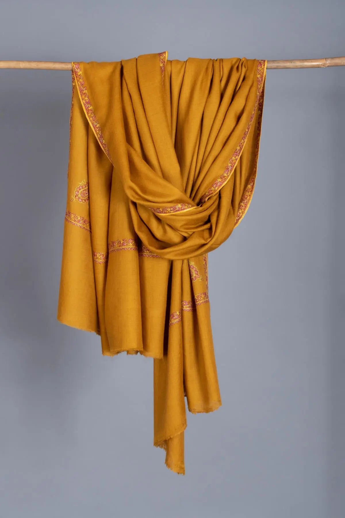 Mustard Pashmina Shawl - MARSEILLE Shahkaar