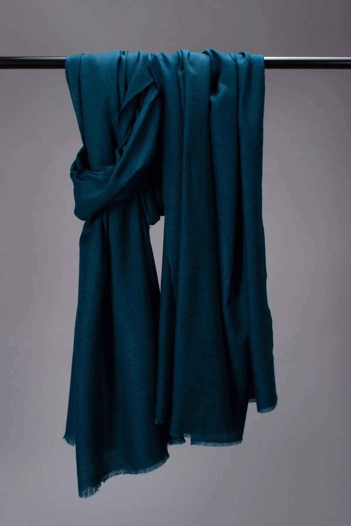 Teal Hand Spun Gi Certified Pashmina Wraps by Shahkaar, image size:1200x1800