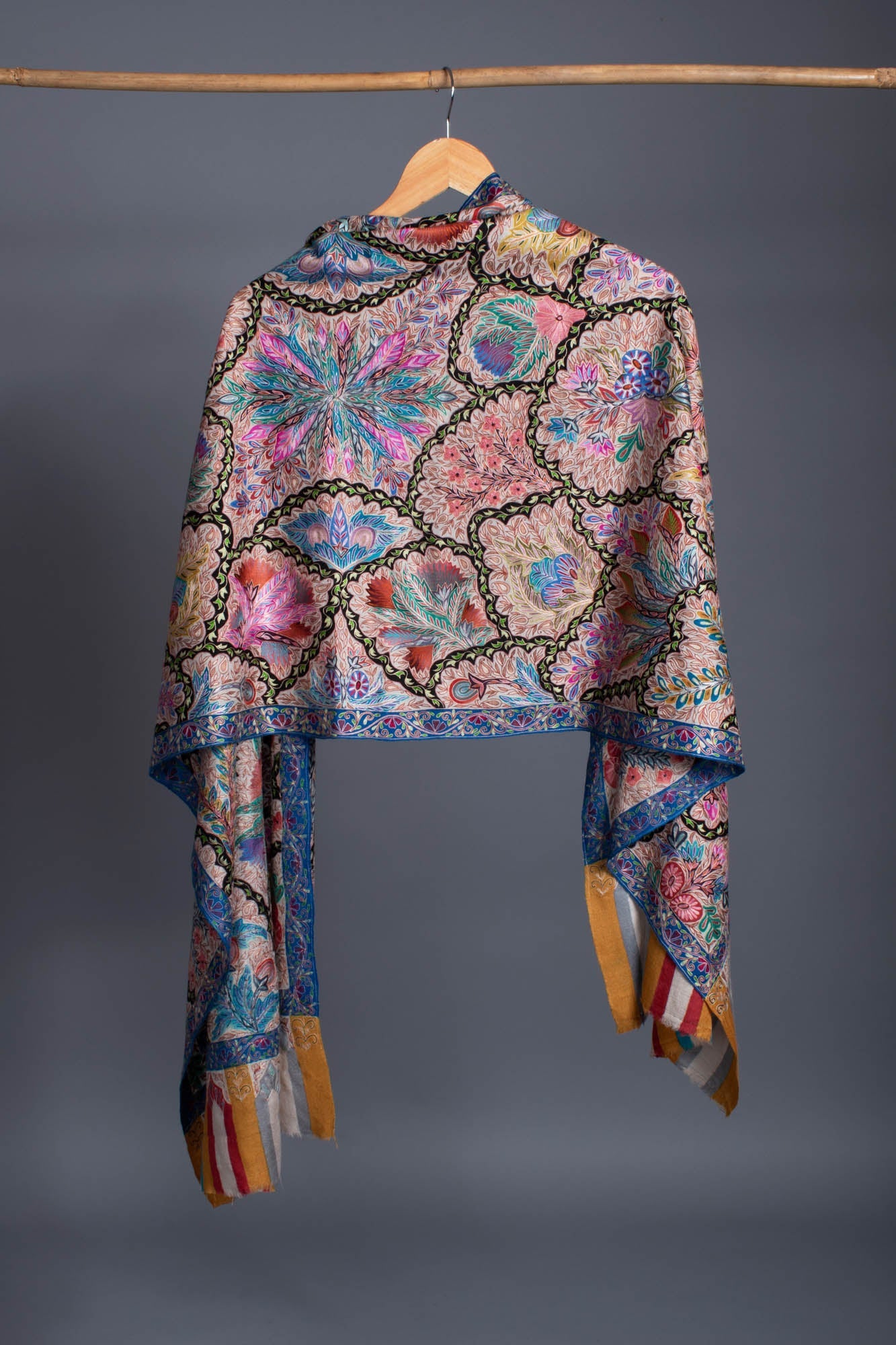 Kalamkari Pashmina Scarf - DOMALI