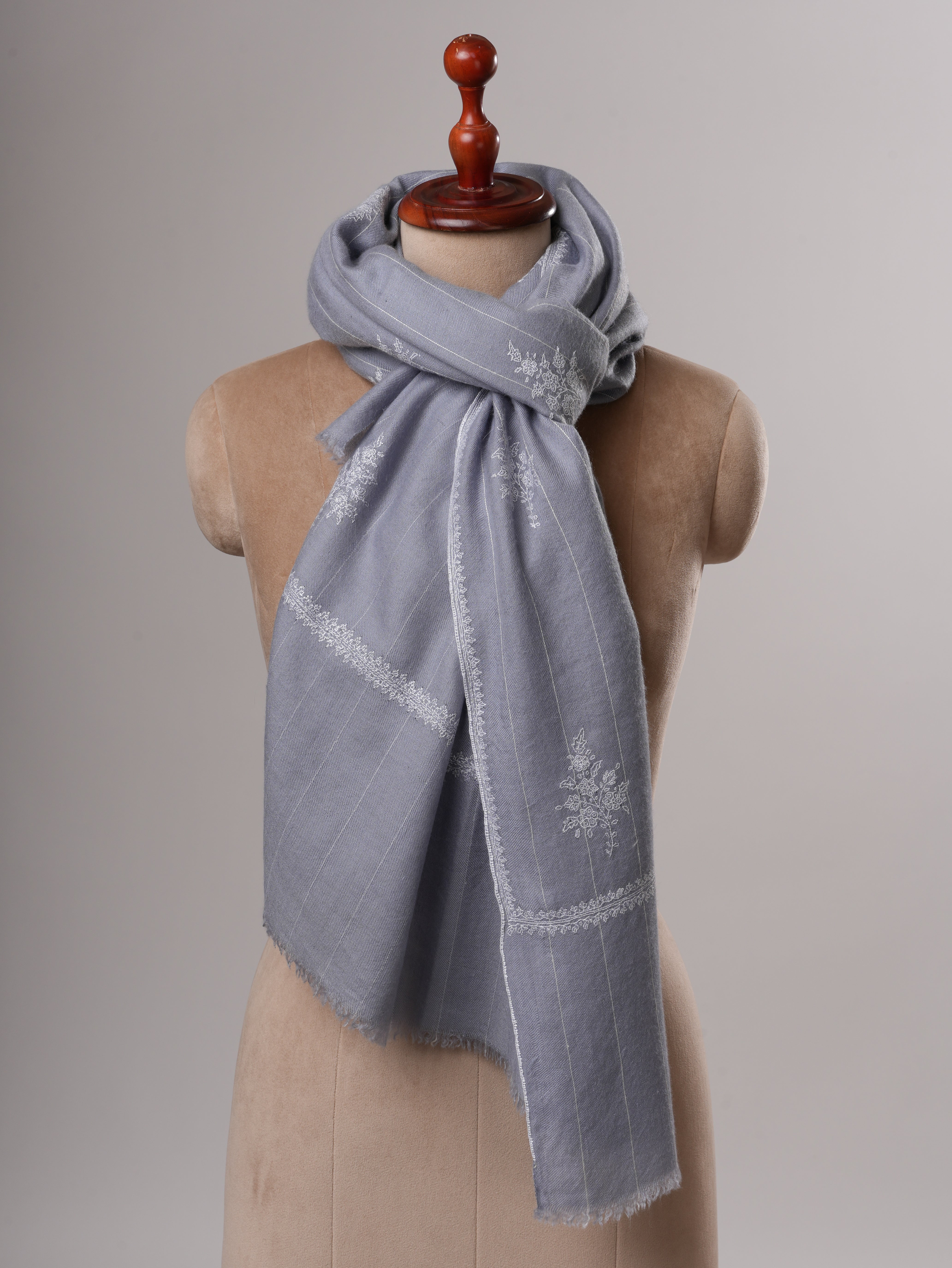 Hand Embroidered Shahkaar Baby Soft  Pashmina Shawl – Luxurious Kashmiri Wrap Shahkaar