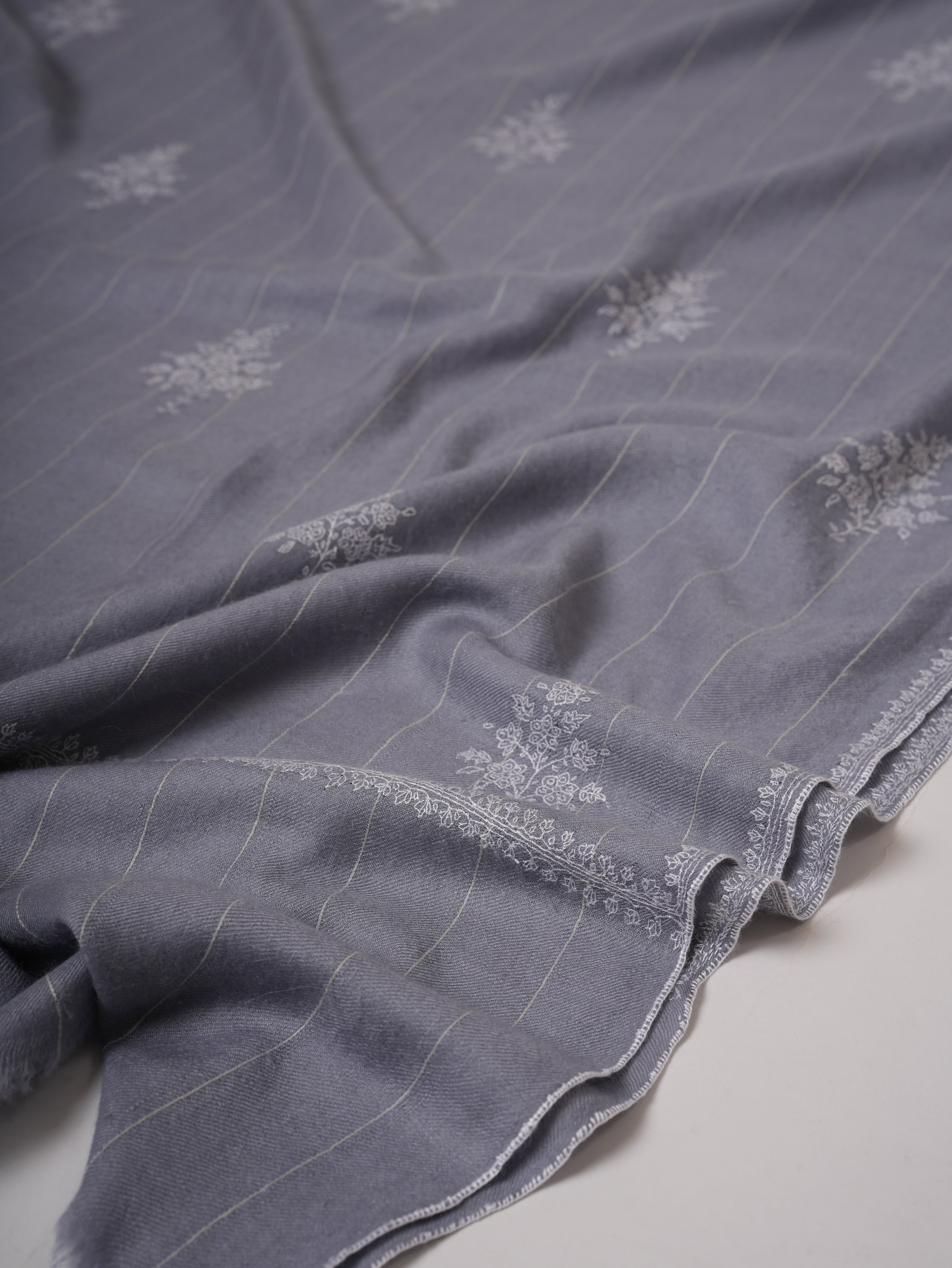 Hand Embroidered Shahkaar Baby Soft  Pashmina Shawl – Luxurious Kashmiri Wrap Shahkaar