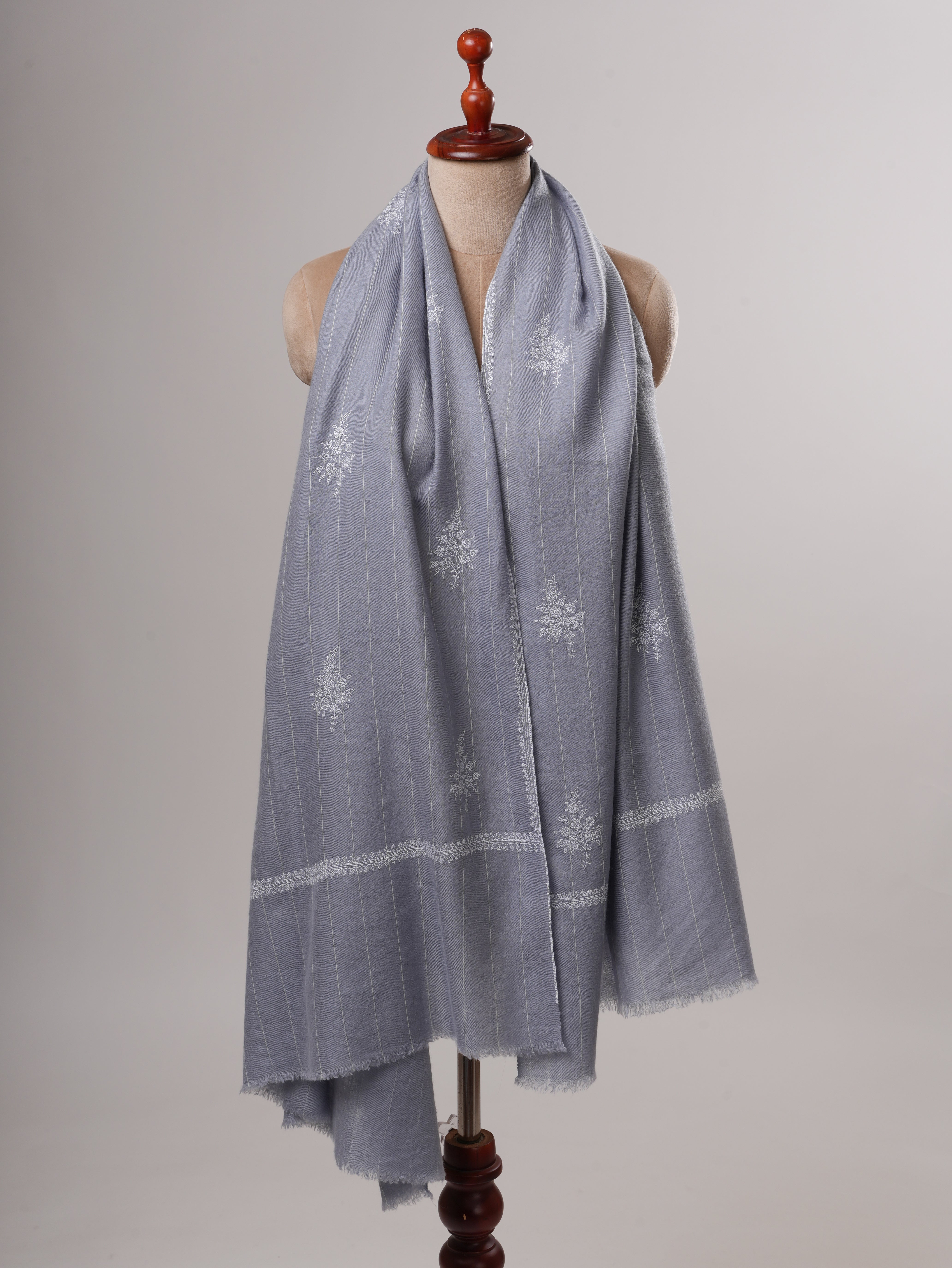 Hand Embroidered Shahkaar Baby Soft  Pashmina Shawl – Luxurious Kashmiri Wrap Shahkaar