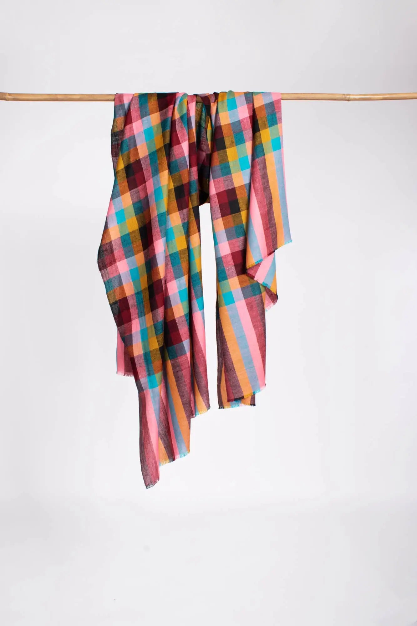 Artisan Crafted Multicolor Kashmiri Pure Pashmina Shawl  - DORSET Shahkaar