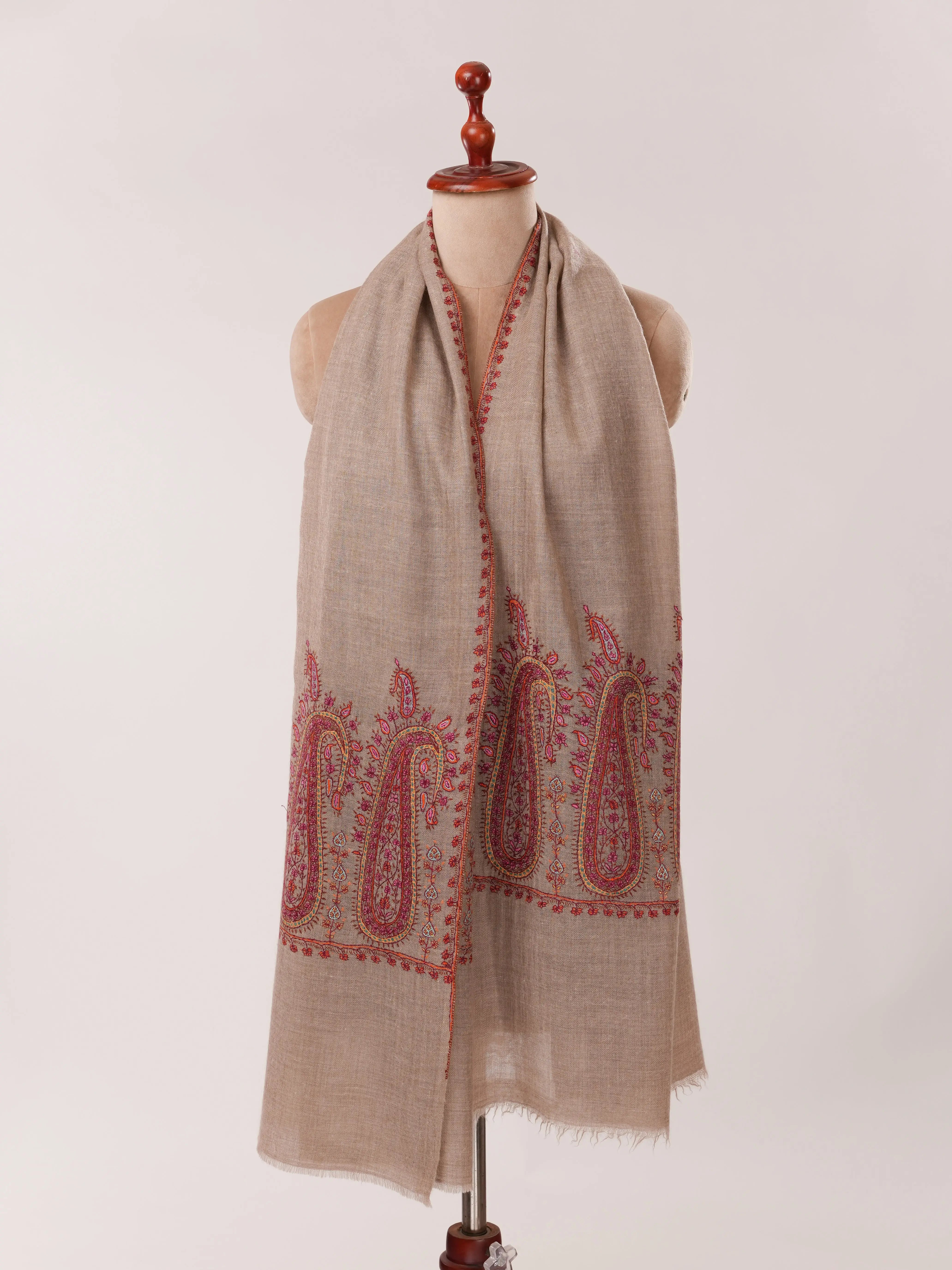 Big Evergreen Paisley Cashmere Wrap Shahkaar
