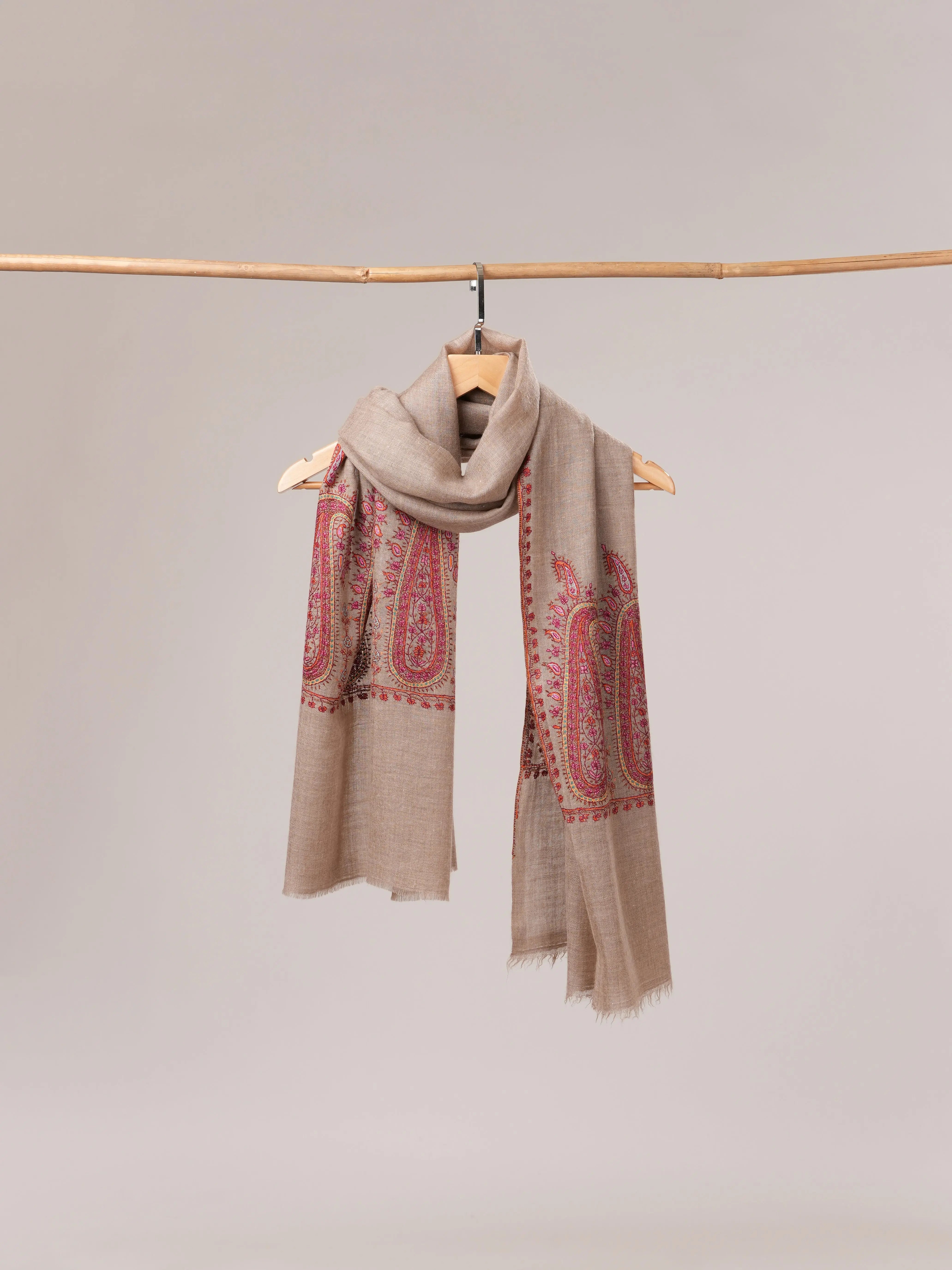 Big Evergreen Paisley Cashmere Wrap Shahkaar