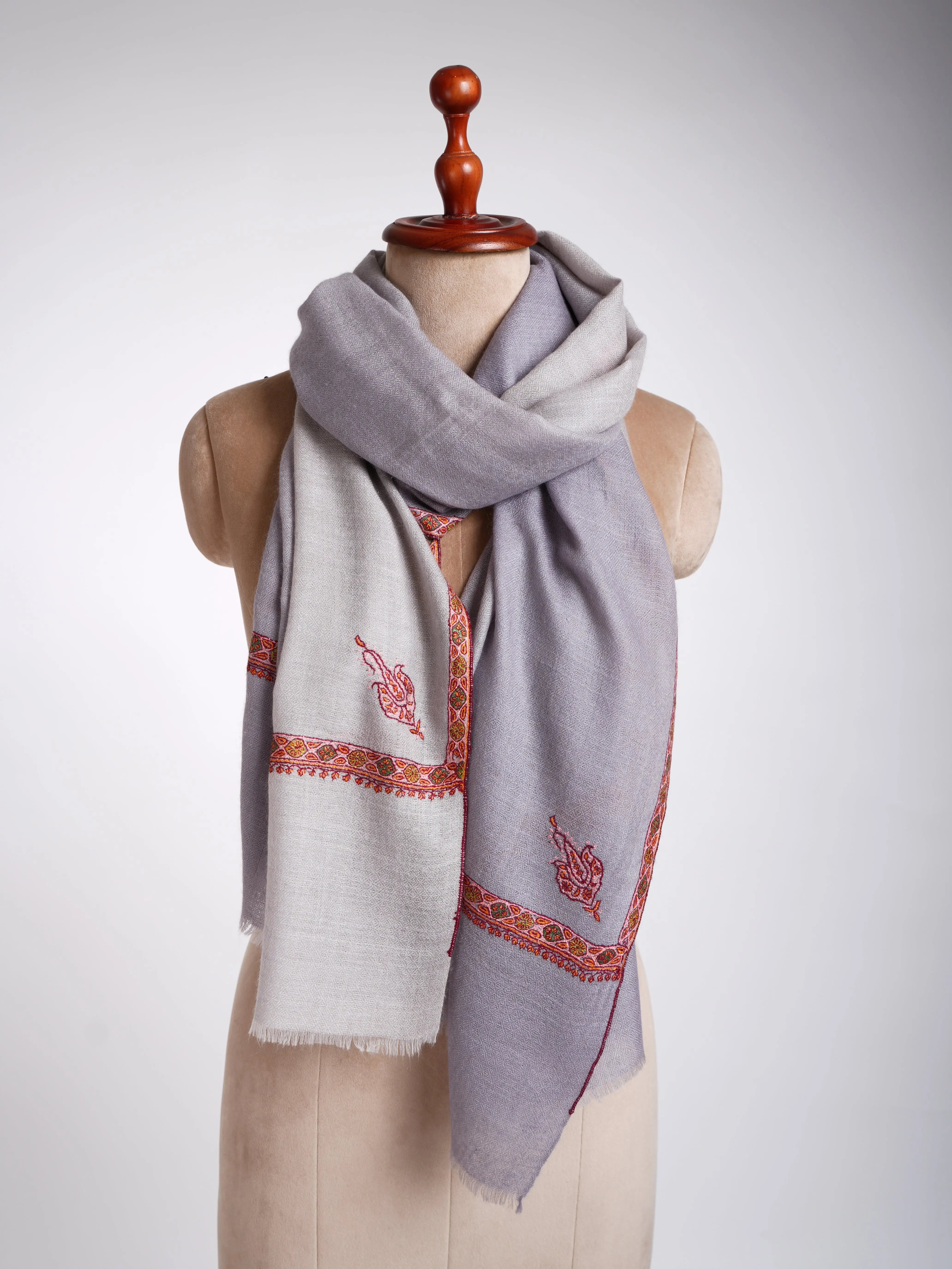 Blue Hue Hashia Cashmere Neck Scarf Shahkaar