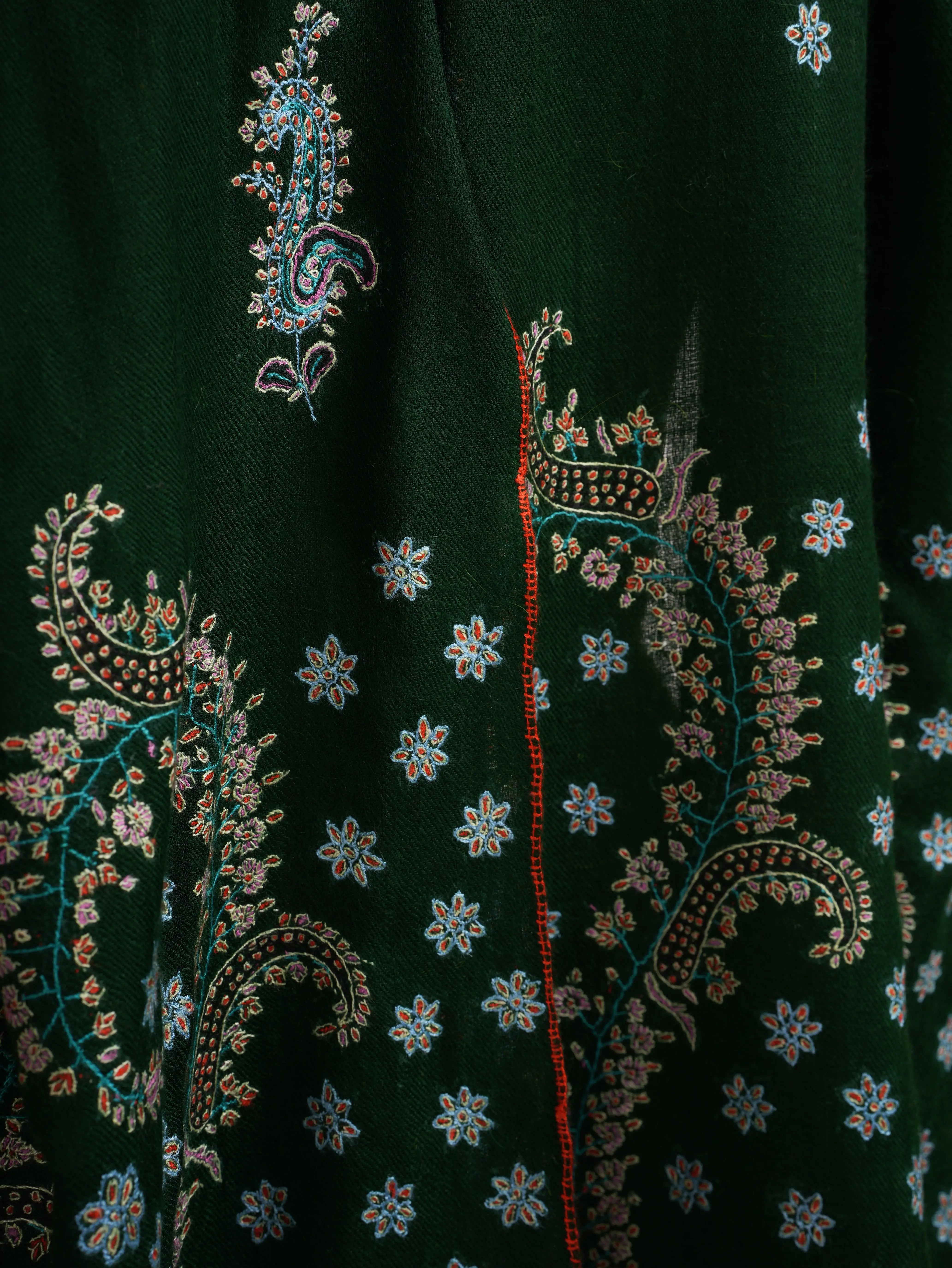 Bottle Green Soft Premium Pashmina Shawl Shahkaar