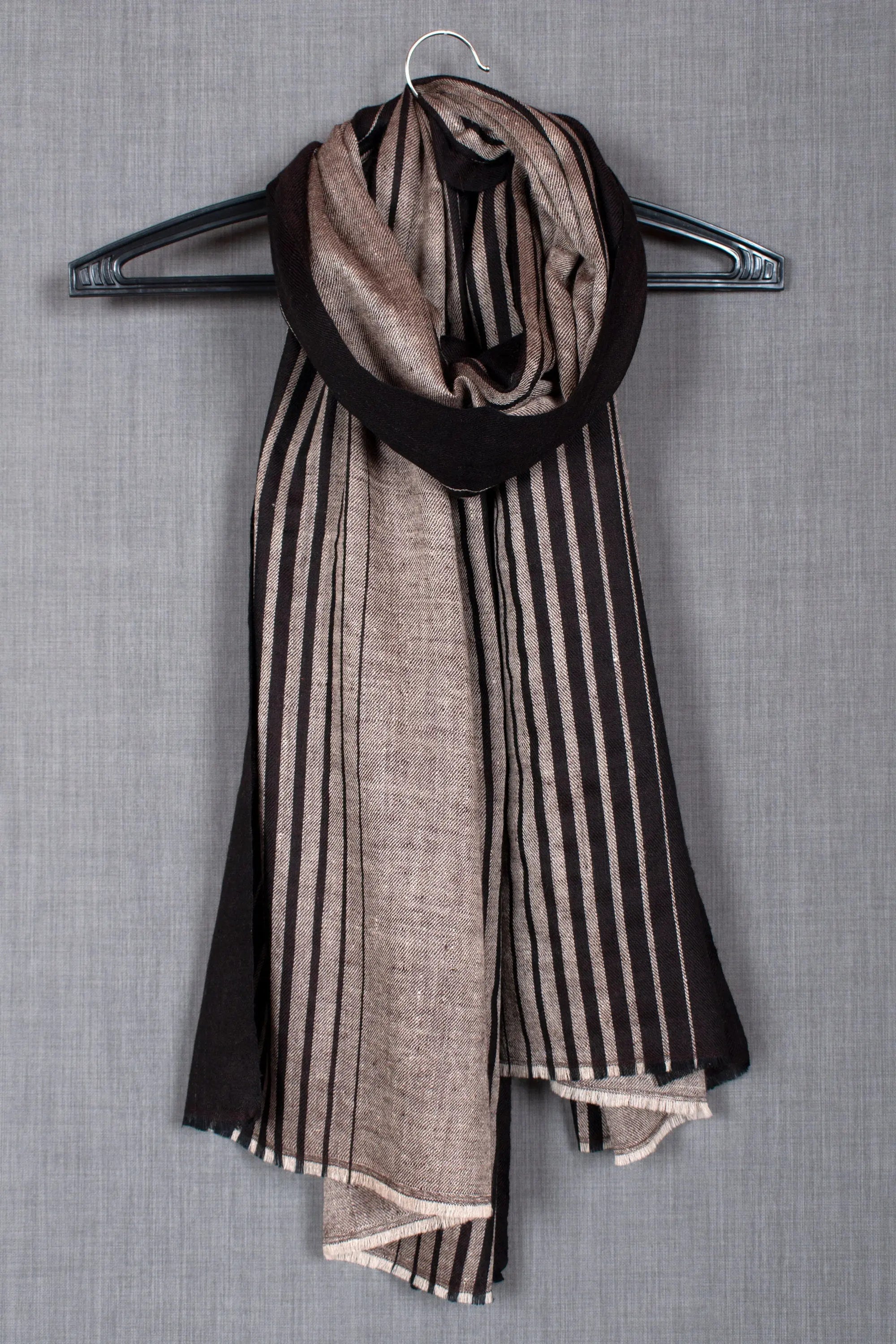Christmas Gifting, Black Beige Stripes Wraps Shahkaar