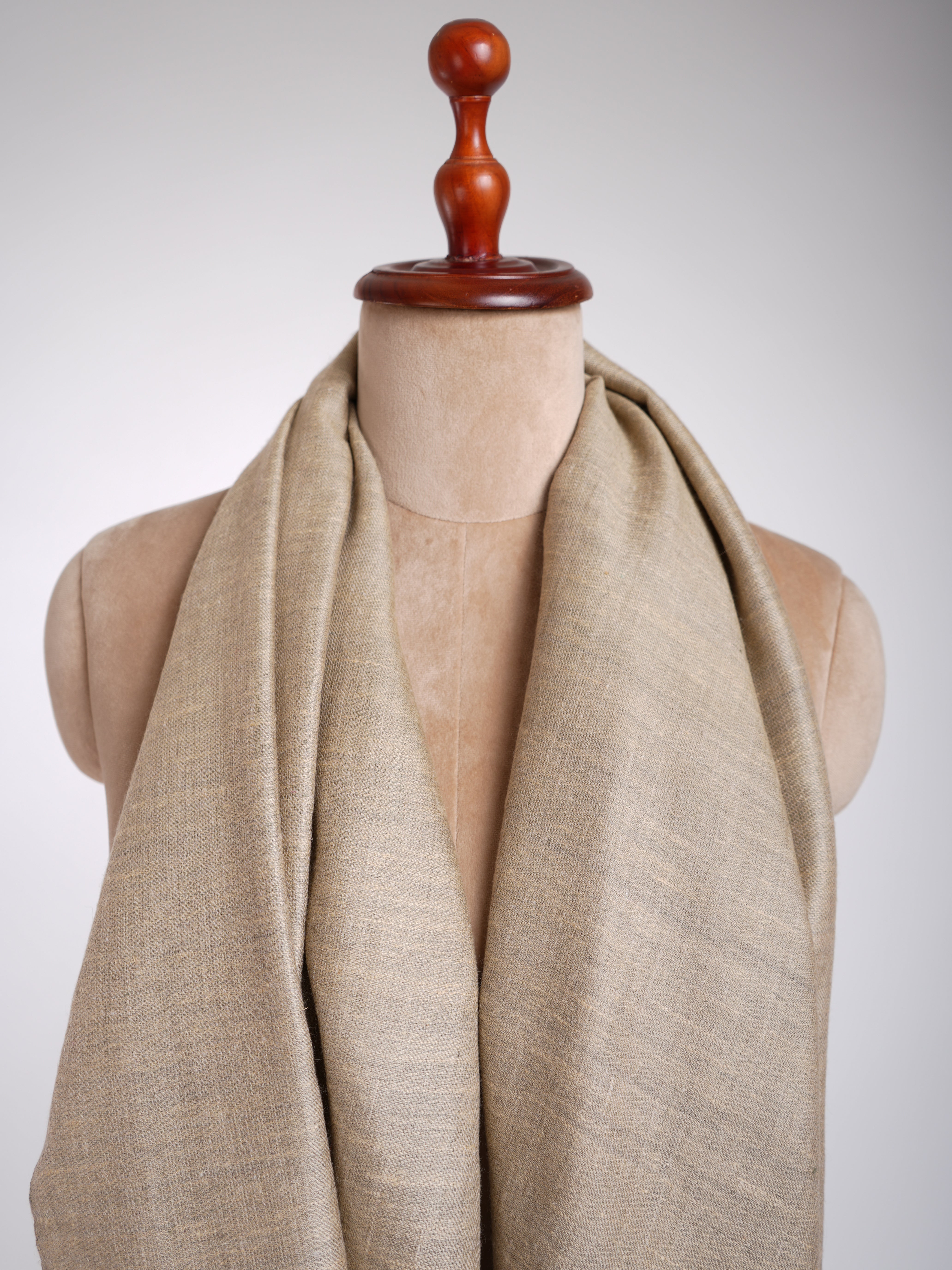 Dual Shade Handwoven Pashmina Shawl Leek Green Shahkaar