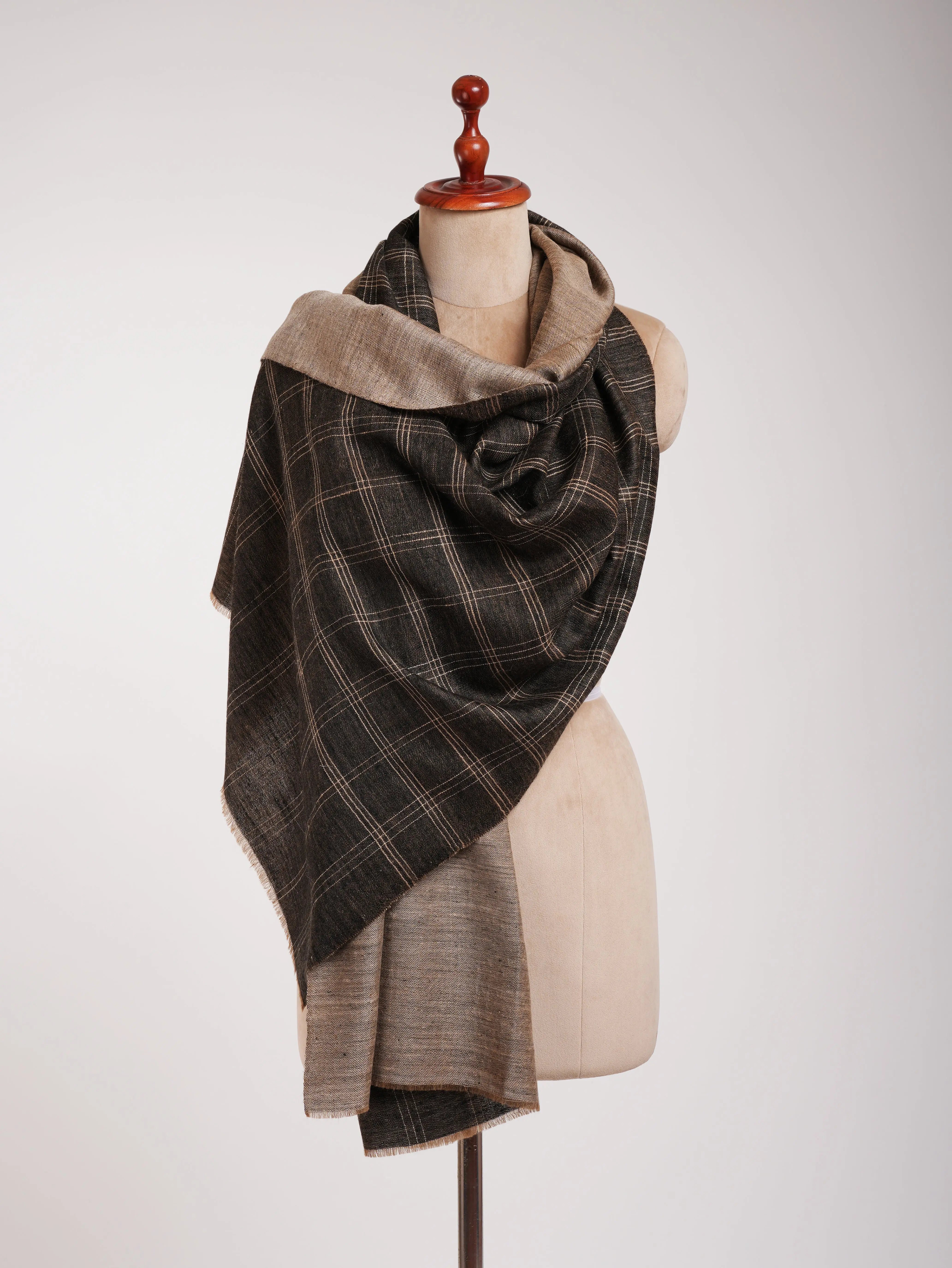 Dorukha Handloomed Indian Cashmere Wrap Shahkaar