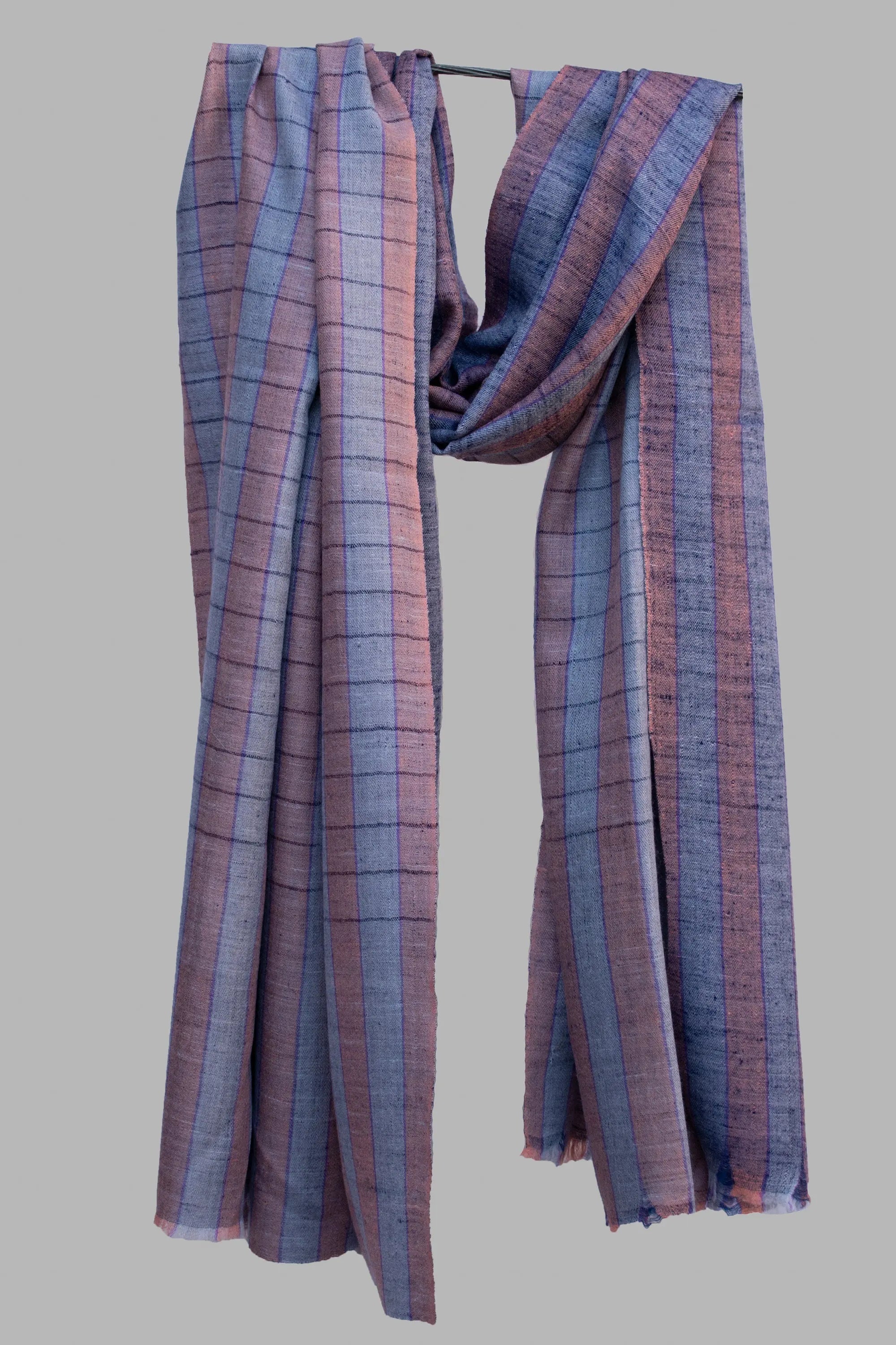 Dual Shade Stripes Pure Pashmina Shawl Shahkaar