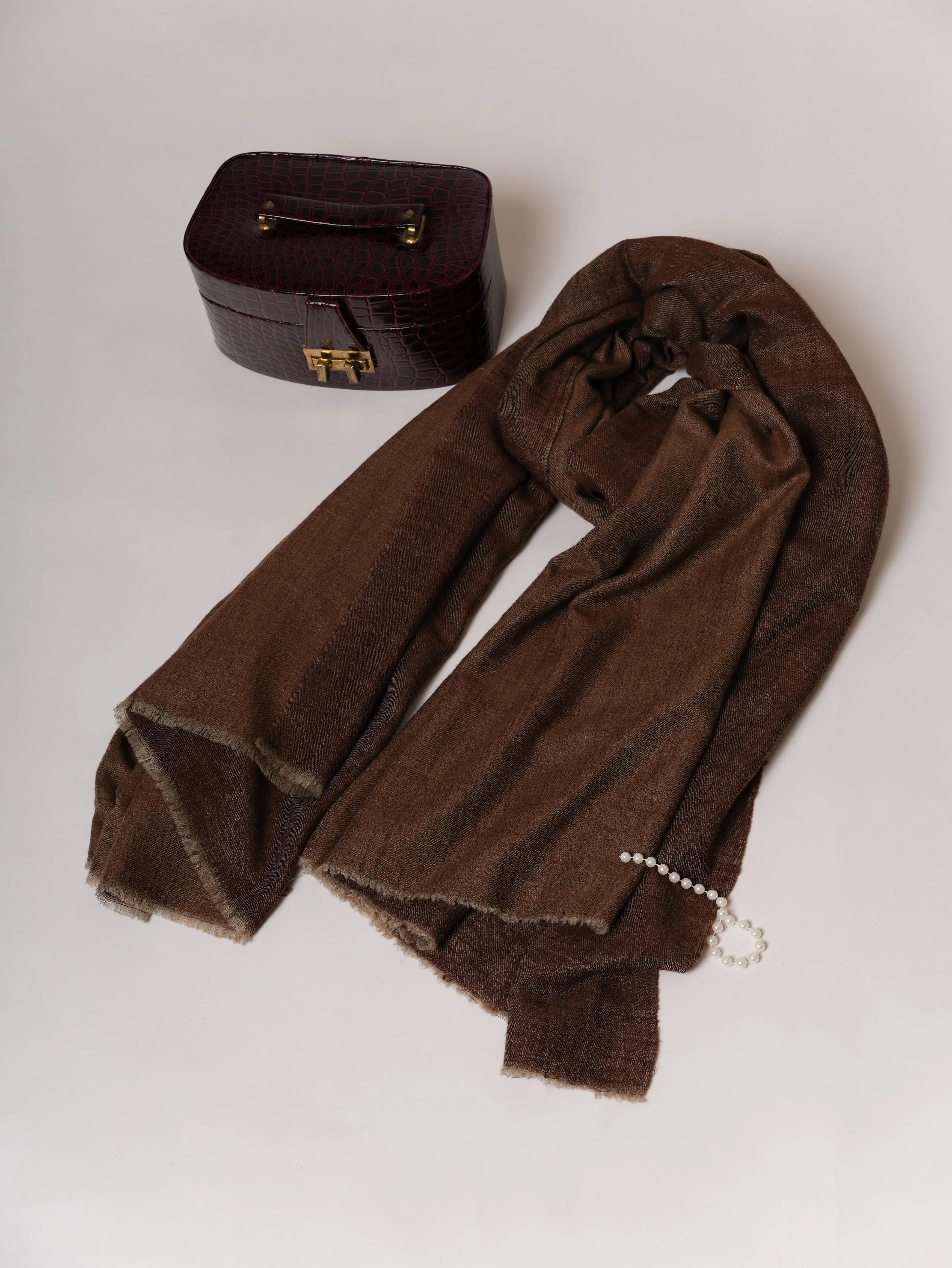 Dual Tone Handspun Soft Handwoven Pashmina Shawl Shahkaar