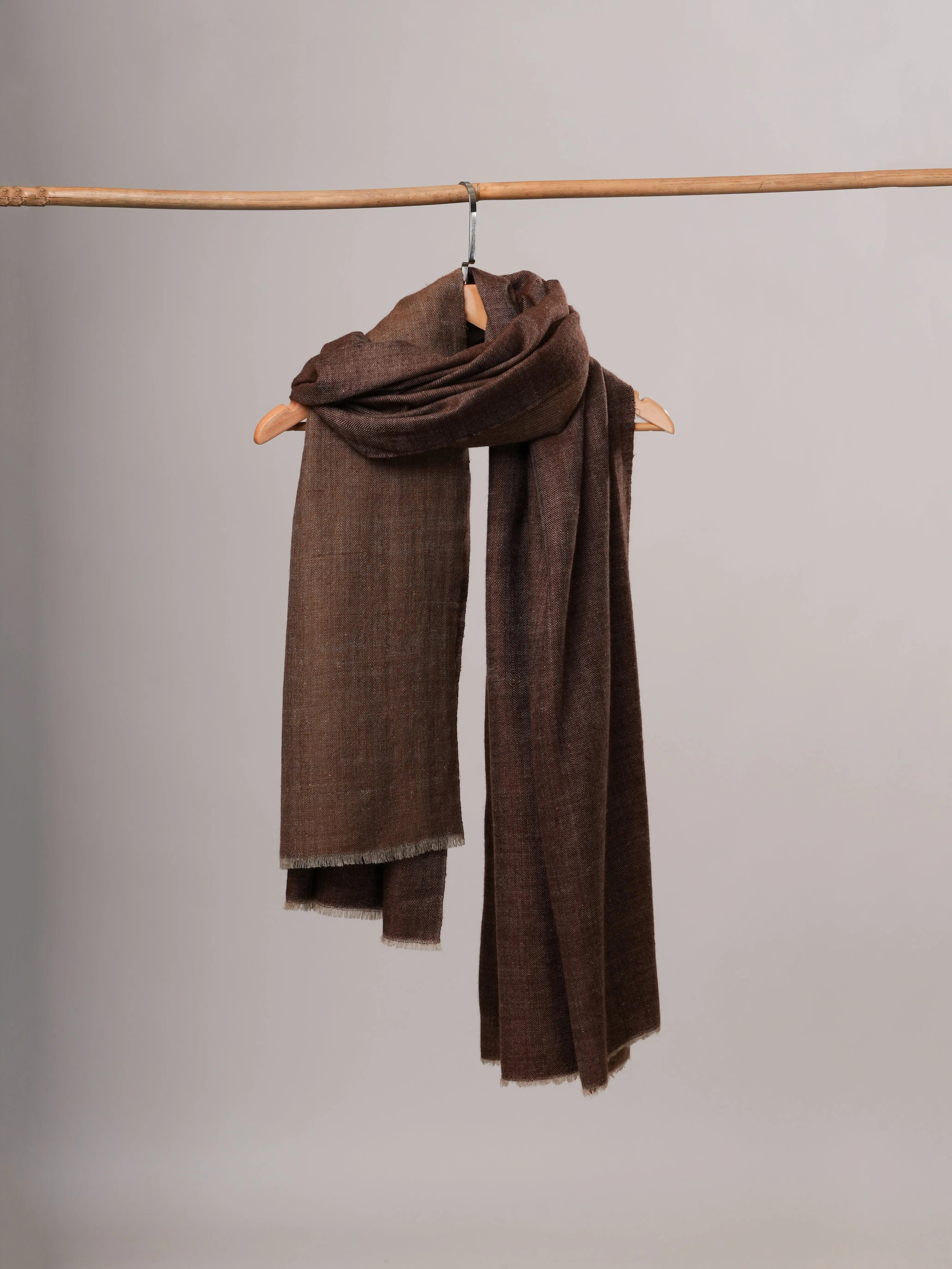 Dual Tone Handspun Soft Handwoven Pashmina Shawl Shahkaar