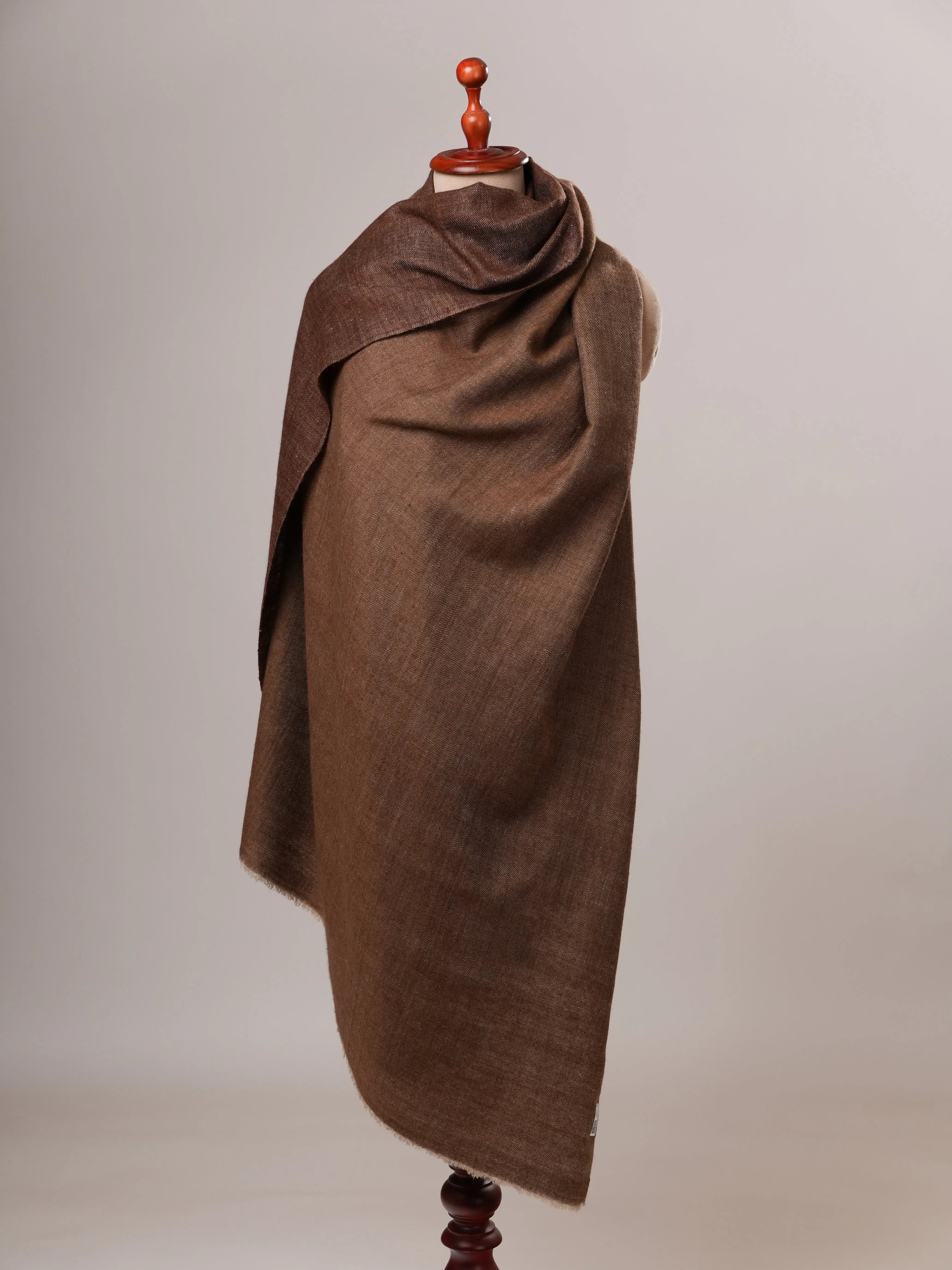 Dual Tone Handspun Soft Handwoven Pashmina Shawl Shahkaar