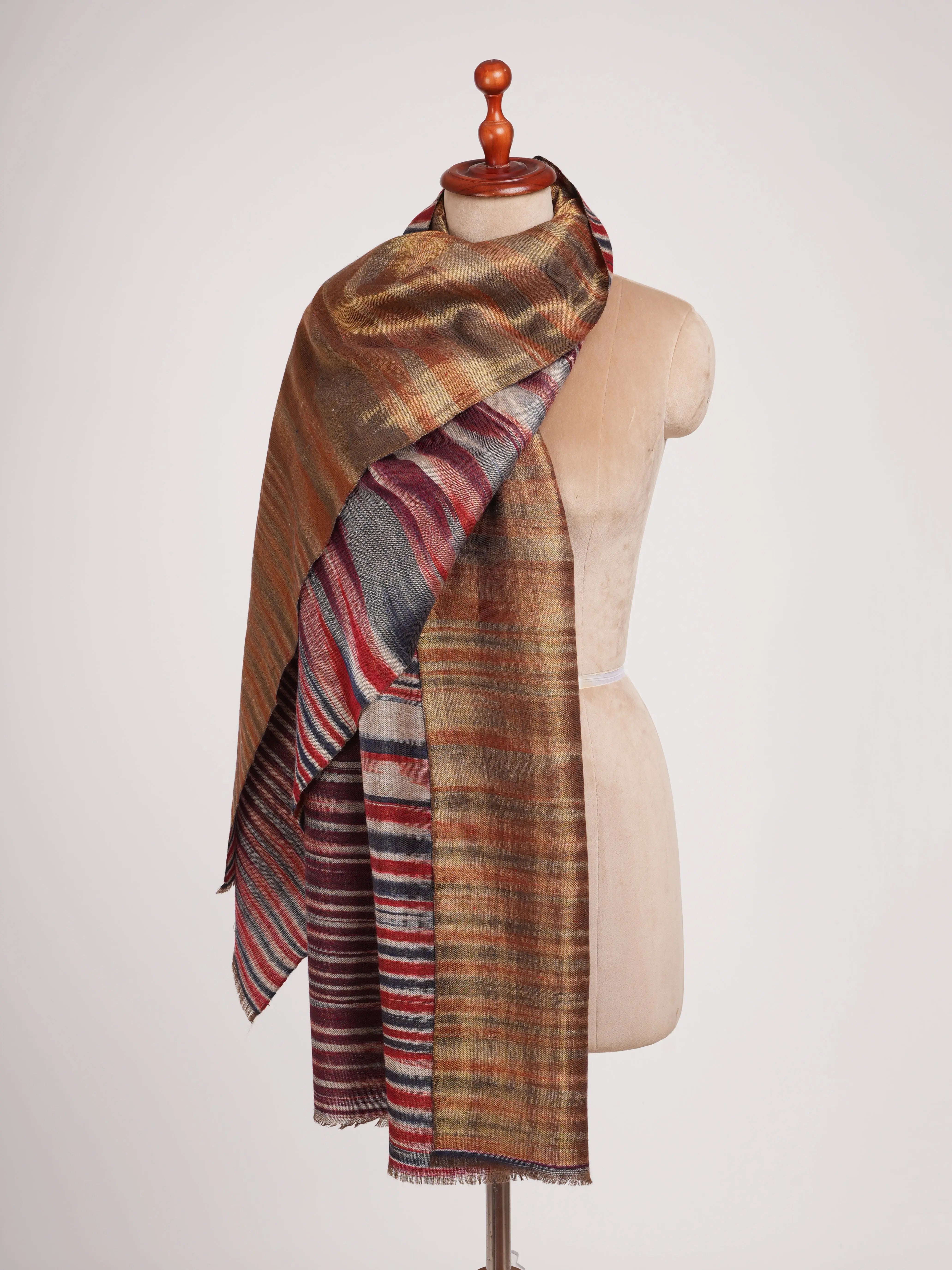 Dual Tone Handwoven Cashmere Wrap Shahkaar