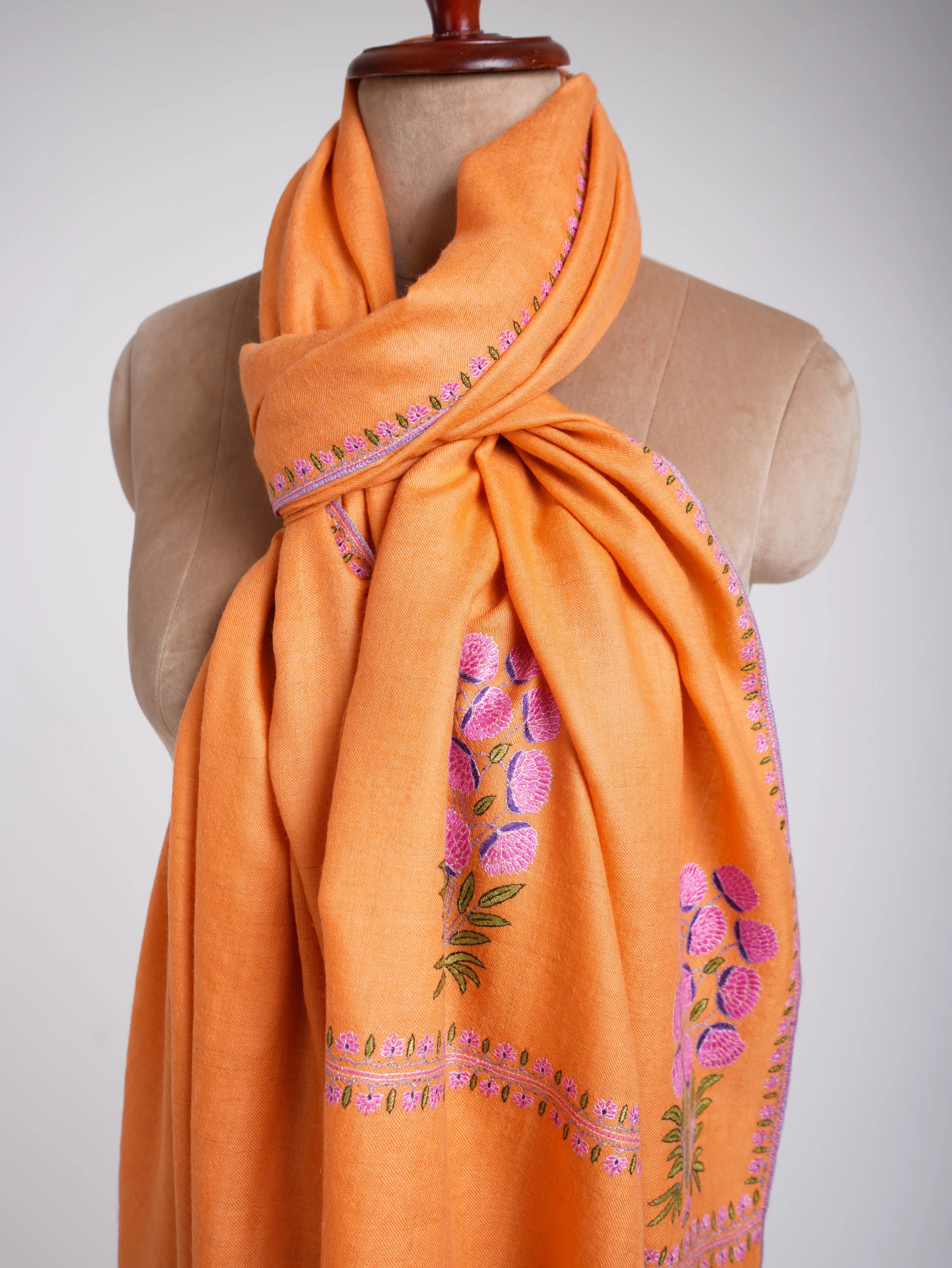 Embroidered Real Pashmina Shawl Shahkaar