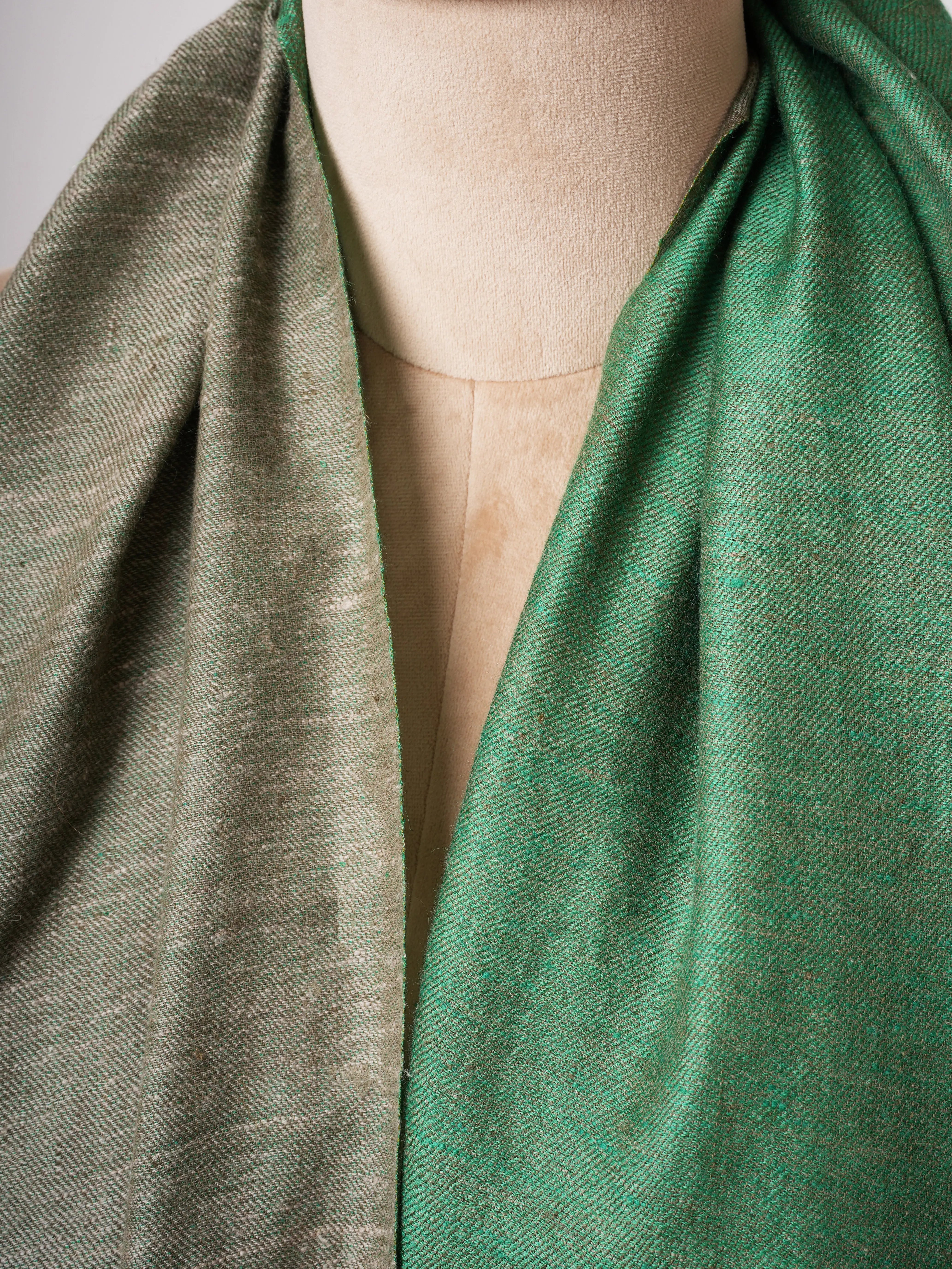 Emerald Green Dual-Shade Pashmina Shawl – Soft & Luxurious Shahkaar
