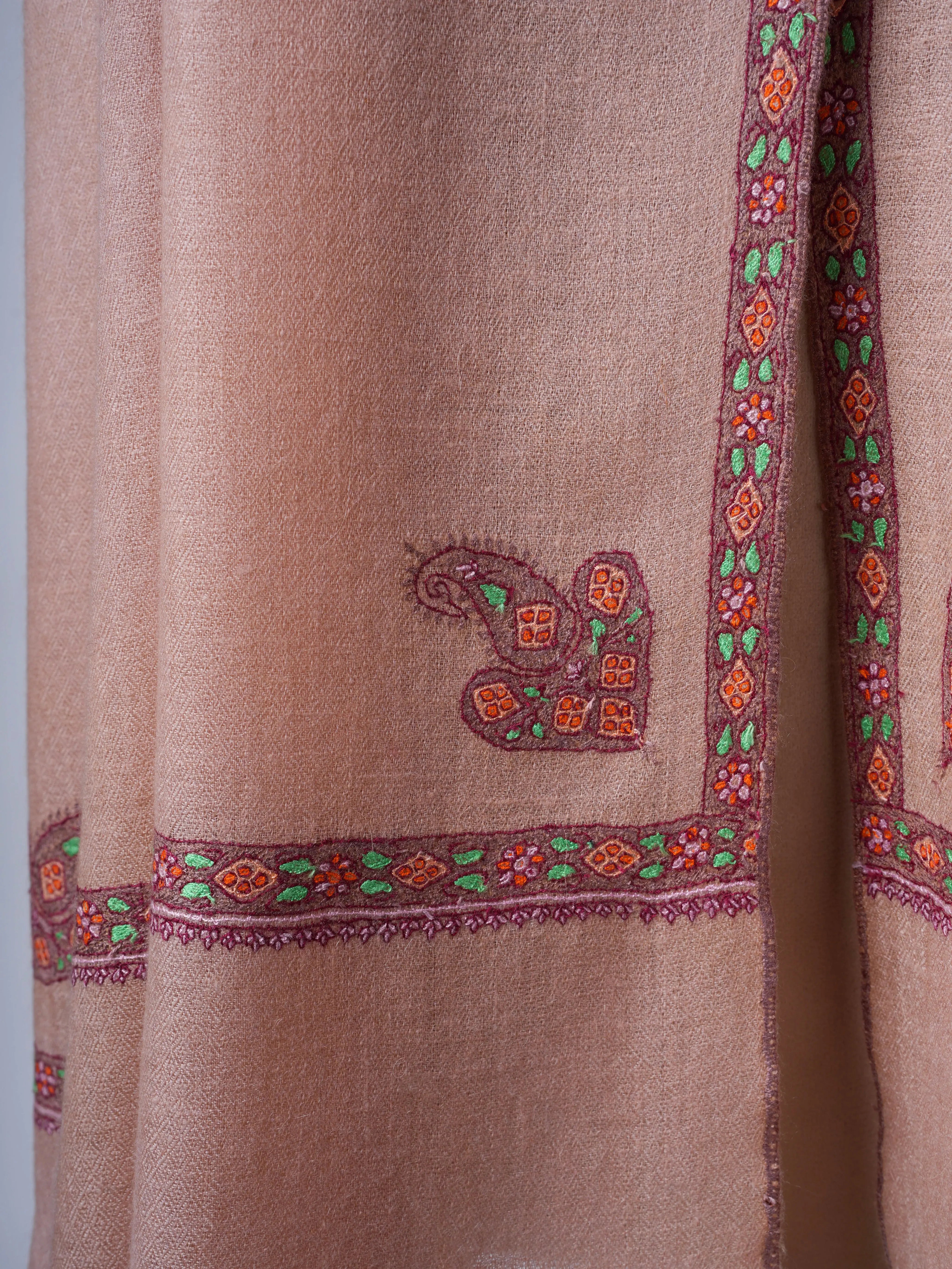 Ethical Cashmere Scarf with Hashia Hand Embroidery – Baby Soft Sustainably Made Shahkaar