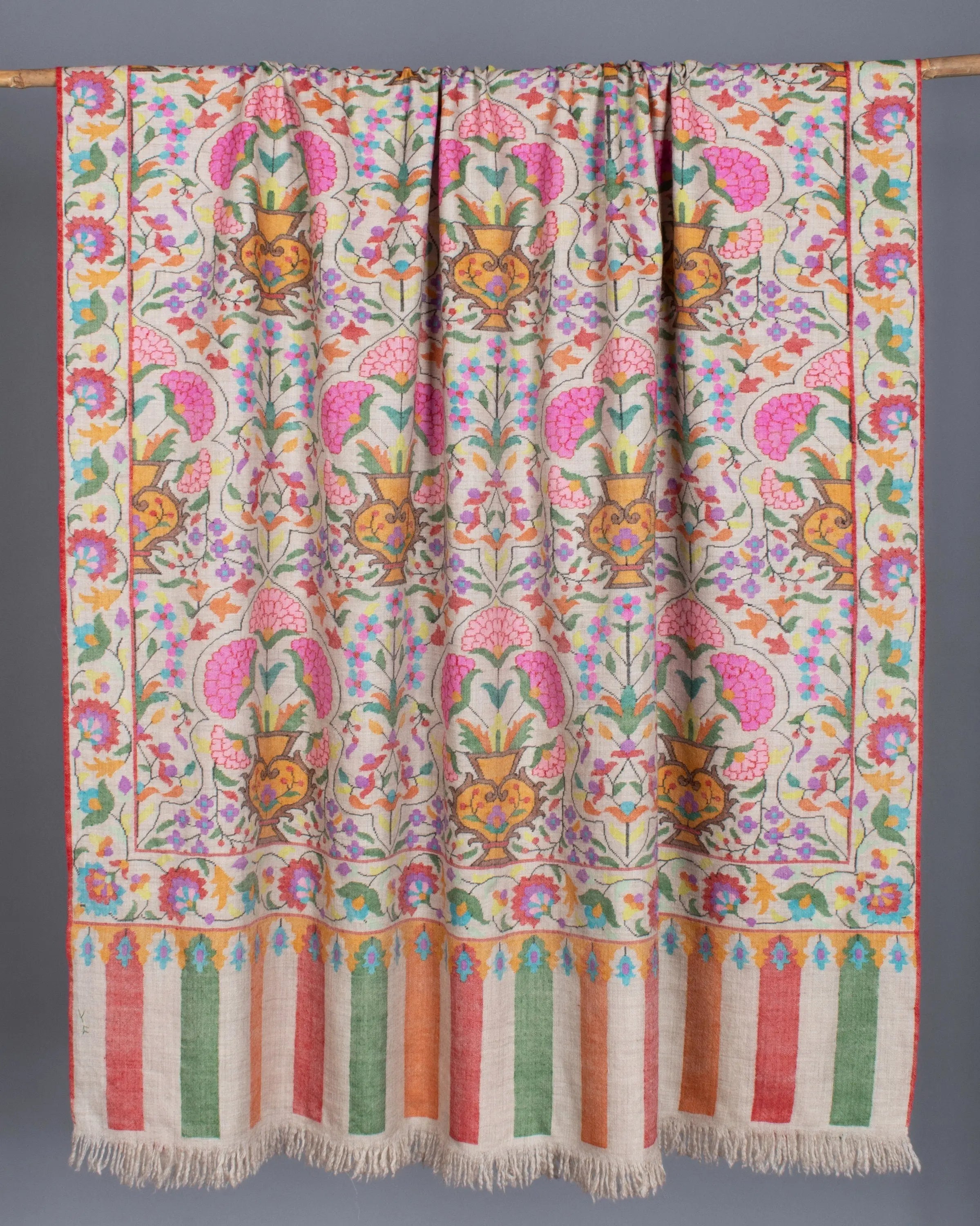 Exclusive Kashmiri Shawls, Kani Weave Cashmere Wraps, Special Handmade Scarves, Unique Wraps, Wedding Gifts, 40x80" - MALIBU Shahkaar