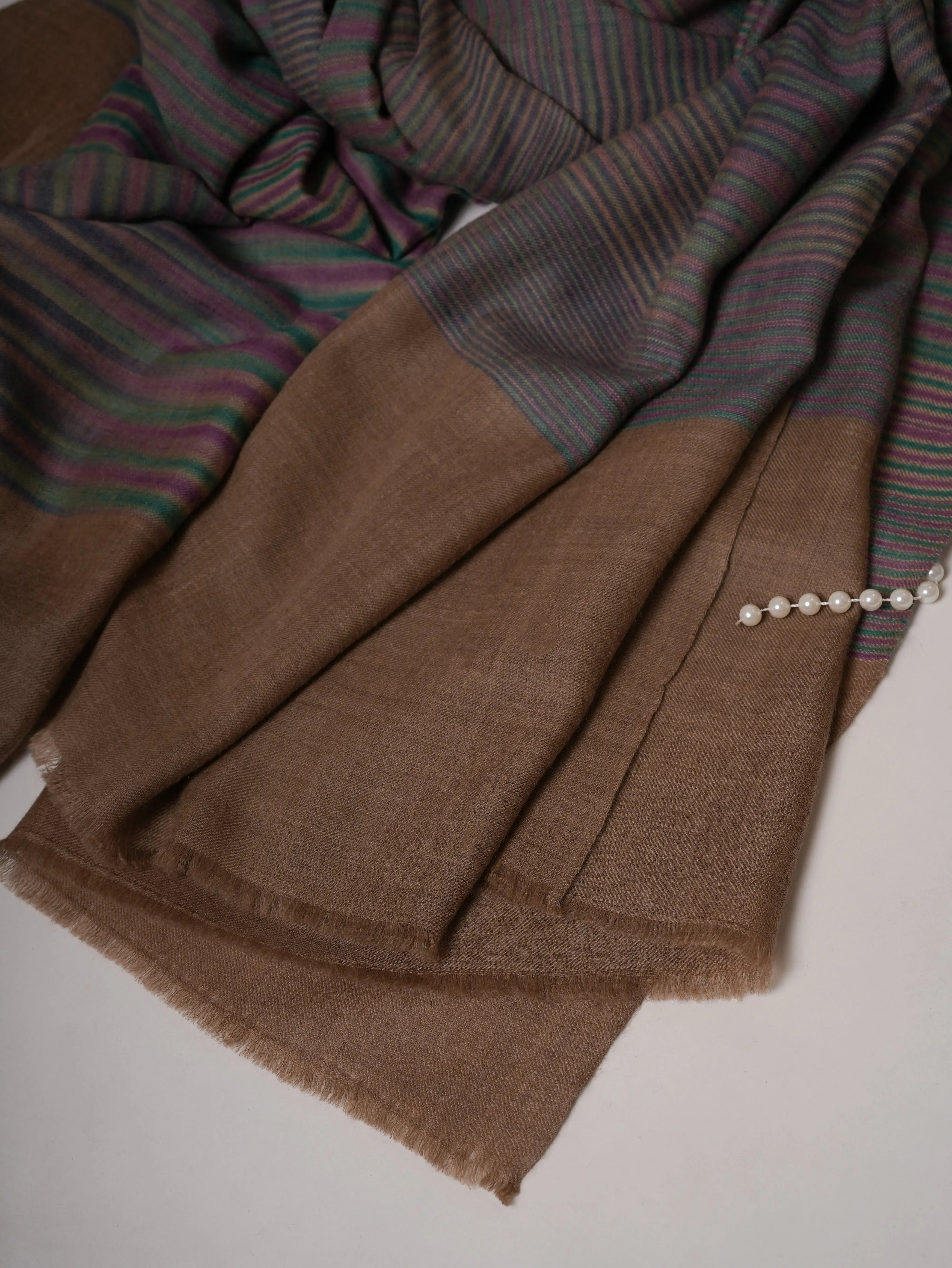 Featherlight Oversized Handwoven Kashmiri Pashmina Shawl Shahkaar