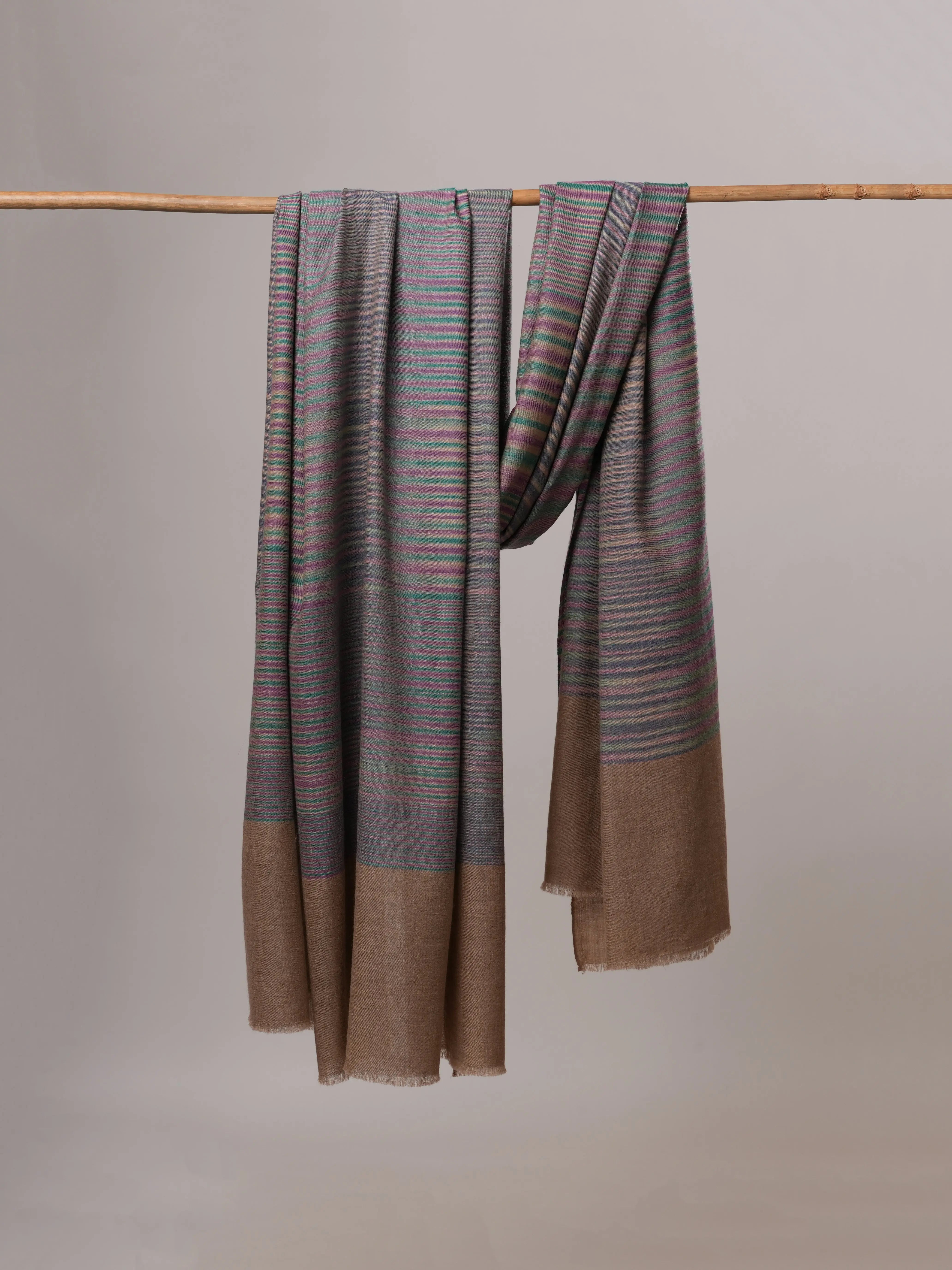 Featherlight Oversized Handwoven Kashmiri Pashmina Shawl Shahkaar