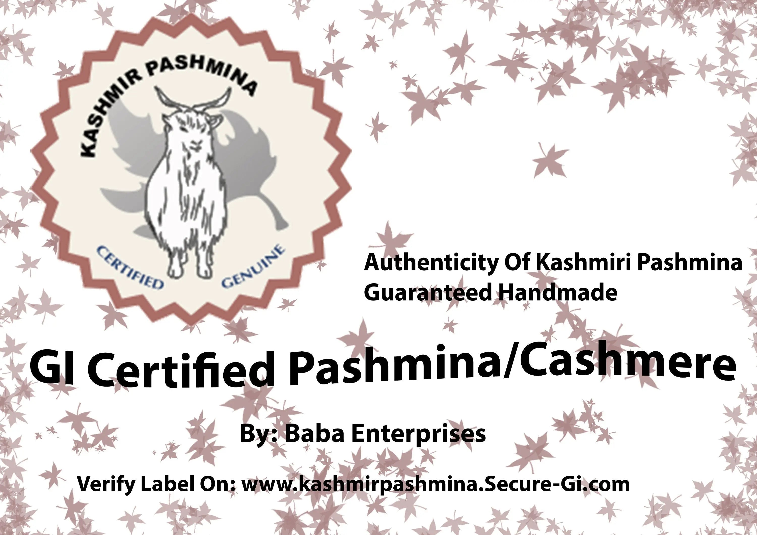 GI Certified Pashmina Cashmere Wrap Shawl | Hand Spun & Handwoven on Loom | Authentic Kashmiri Cashmere | Luxury Pashmina Shawl | Shahkaar Shahkaar